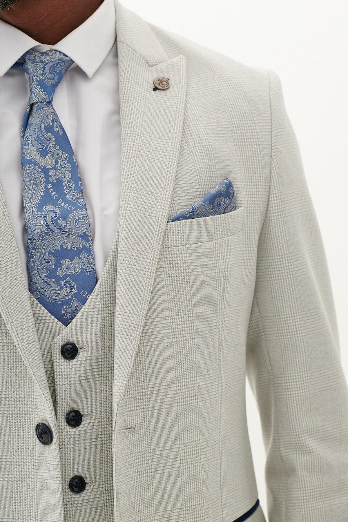 Marc Darcy Bromley Blazer - Stone Check - Image 7