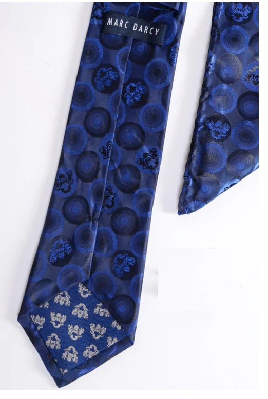Marc Darcy Bubbles Tie Set Navy - Image 2