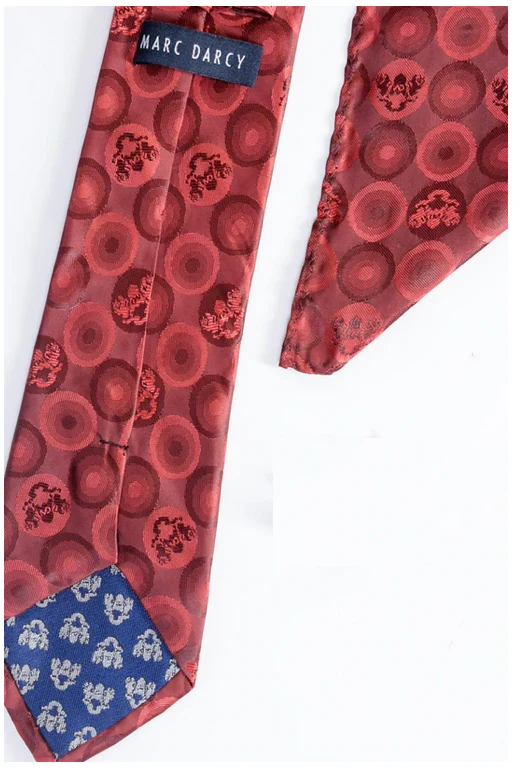 Marc Darcy Bubbles Tie Set Wine - Image 2