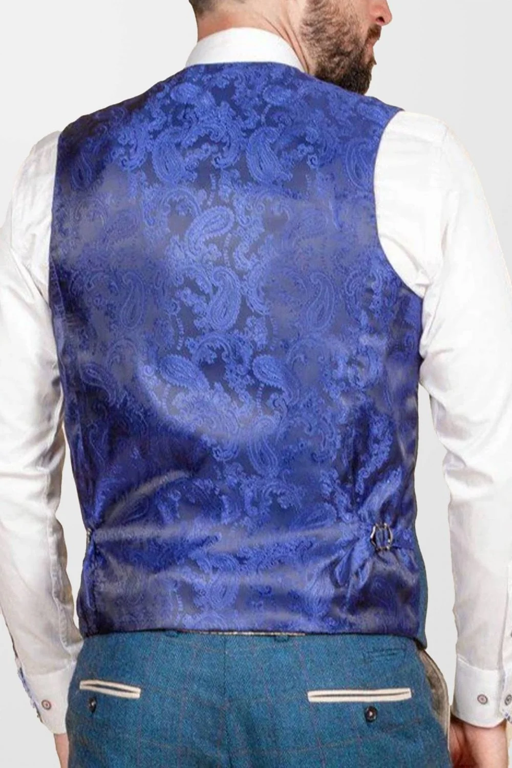 Marc Darcy Dion Waistcoat Blue - Image 3