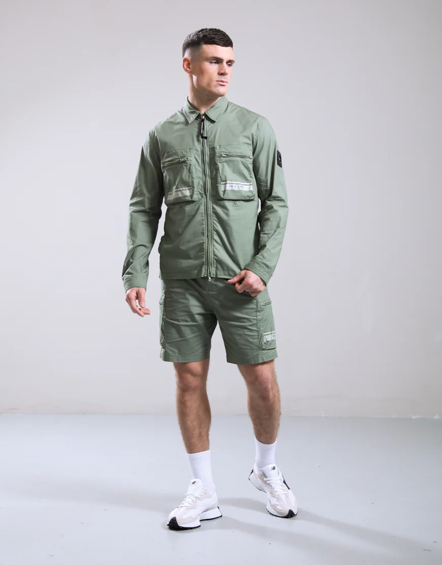 Marshall Artist MSATM10972 Seafield Overshirt - Sage - Image 4