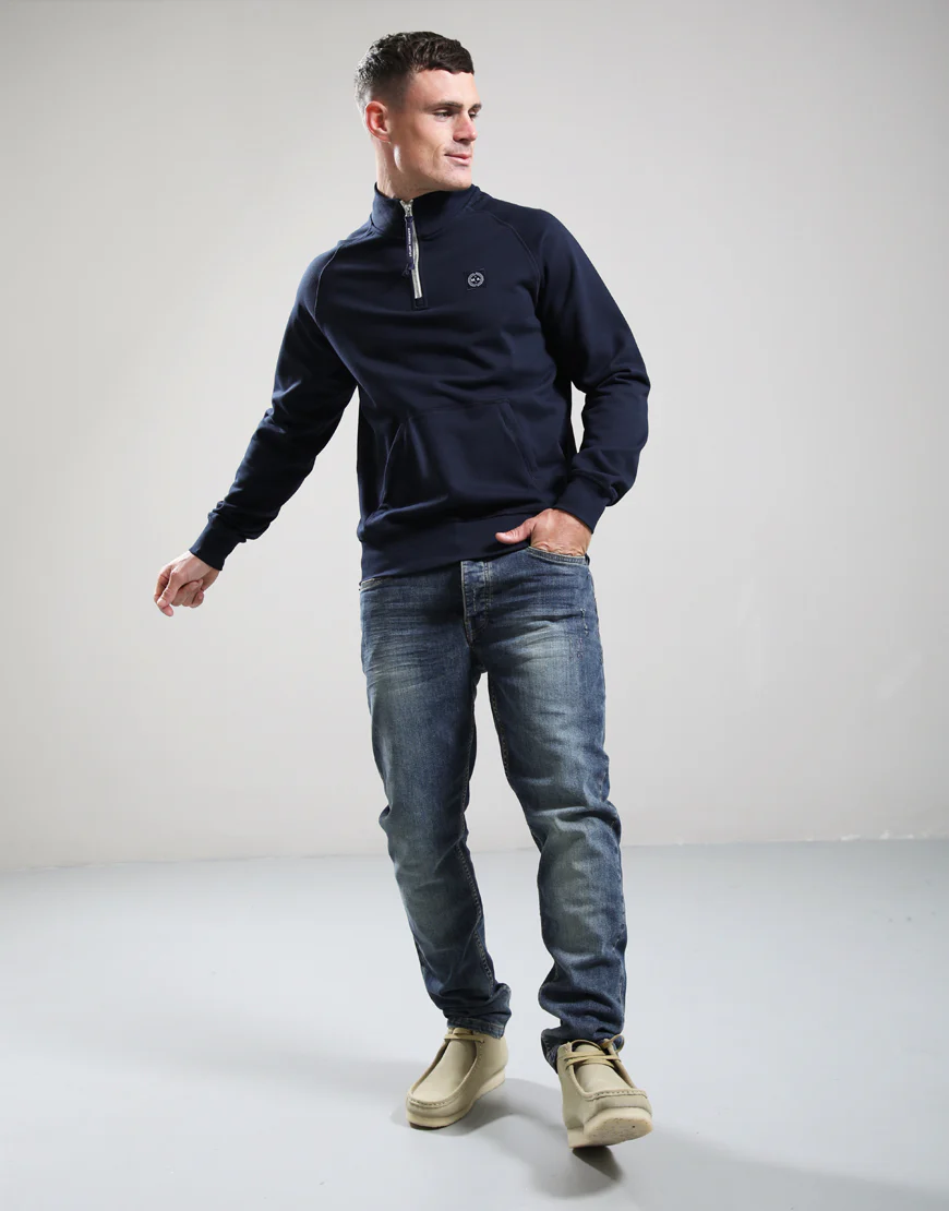 Marshall Artist Foundation 1/4 Zip Navy Blue - Image 2