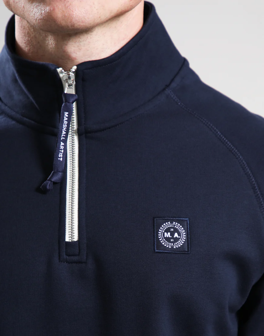 Marshall Artist Foundation 1/4 Zip Navy Blue - Image 3