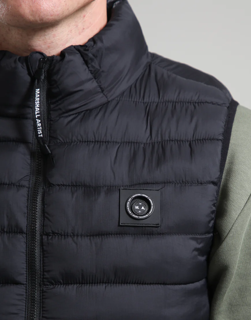 Marshall Artist Oakdale Bubble Gilet Black - Image 3
