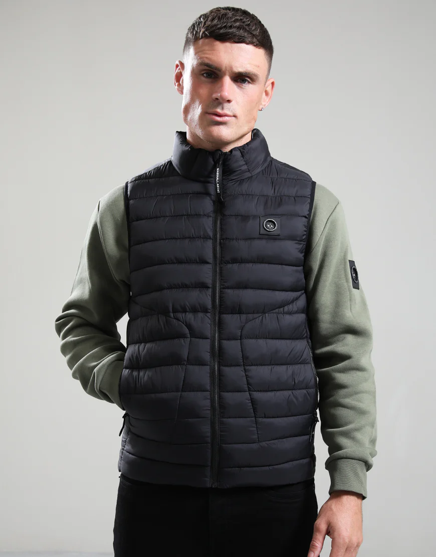 Marshall Artist Oakdale Bubble Gilet Black - Image 5