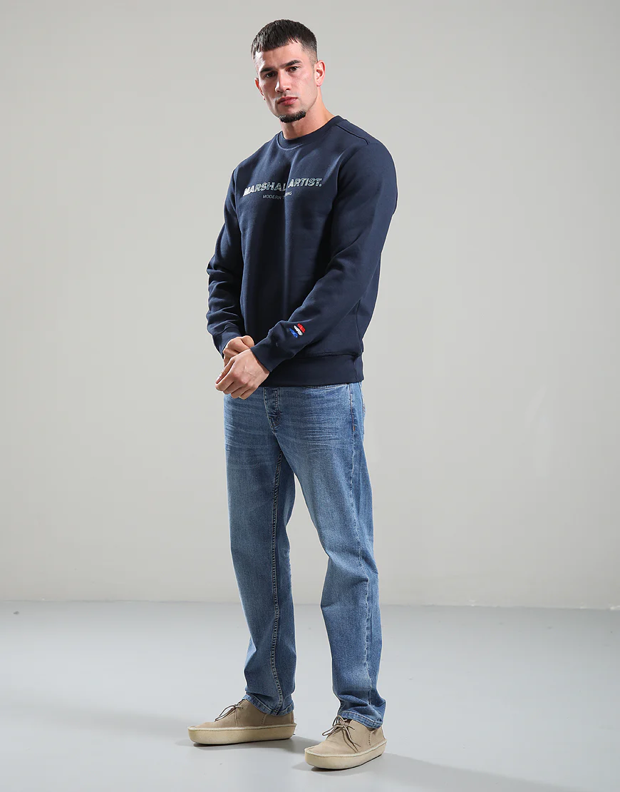 Marshall Artist Resurrection Crewneck Navy Blue - Image 3