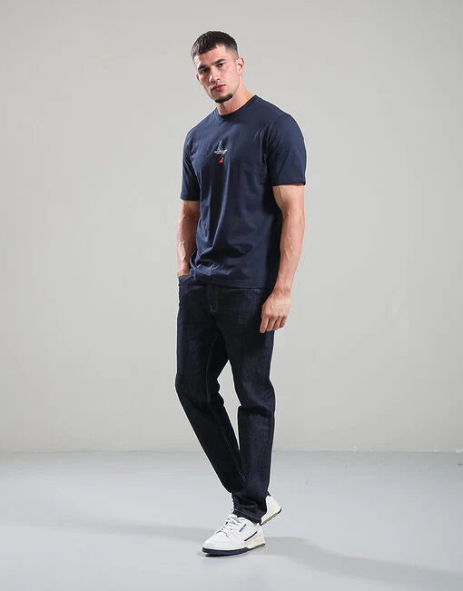 Marshall Artist Aspen T-Shirt Navy Blue - Image 4