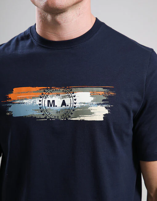 Marshall Artist Equinox T-Shirt Navy Blue - Image 3