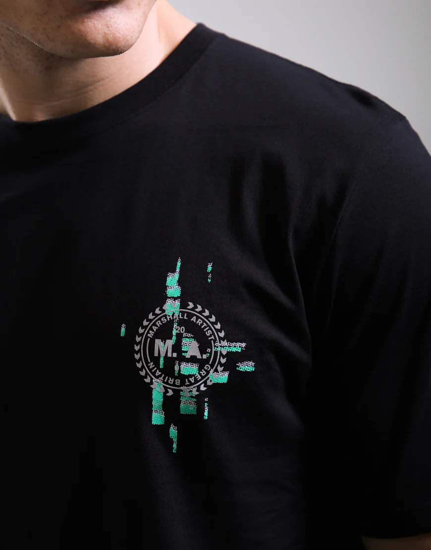 Marshall Artist MSATM11184 Glitch Theory T-Shirt - Black - Image 4