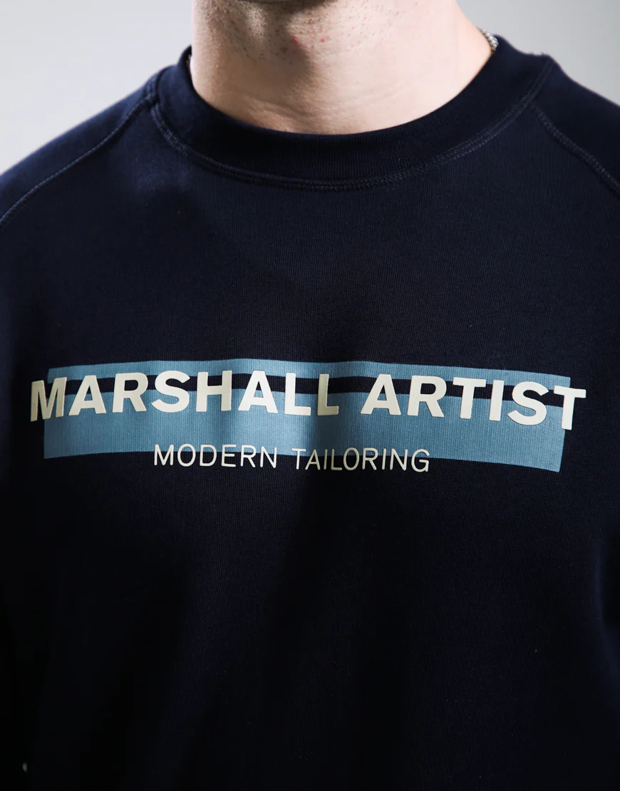 Marshall Artist MSATM11207 Seafield Crewneck - Navy - Image 4