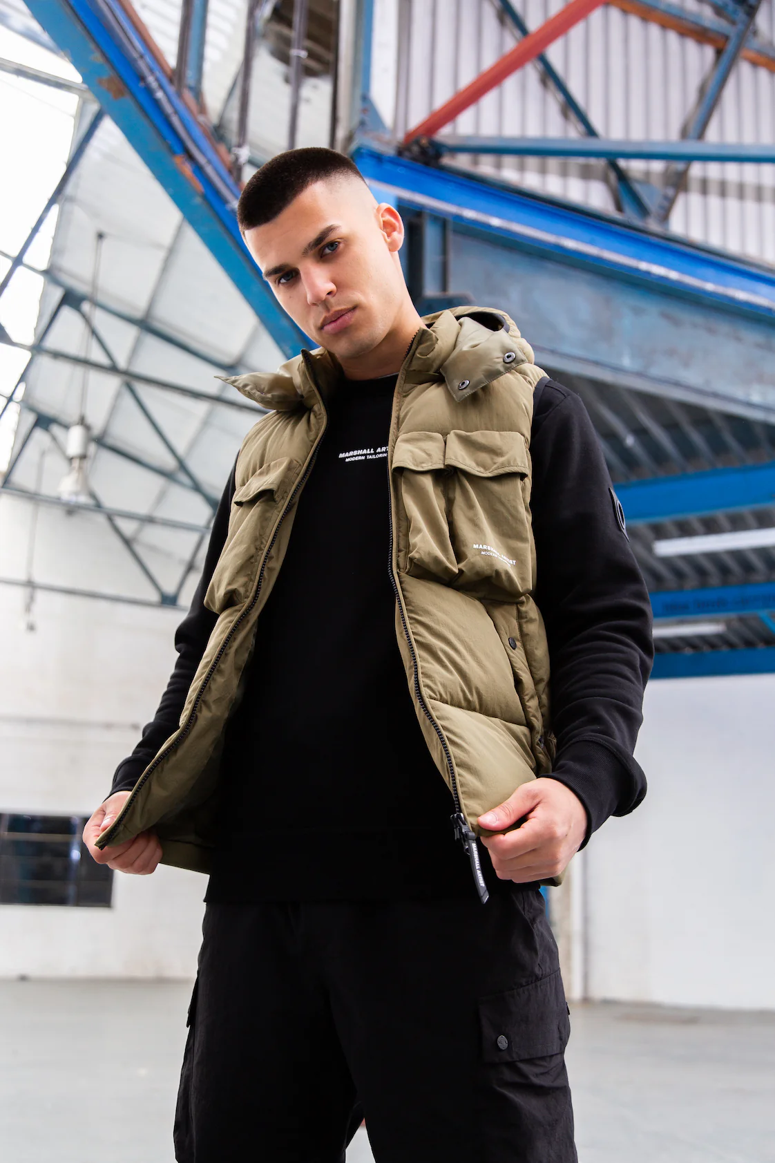 Marshall Artist Multi Pocket Gilet Bronze - Image 3
