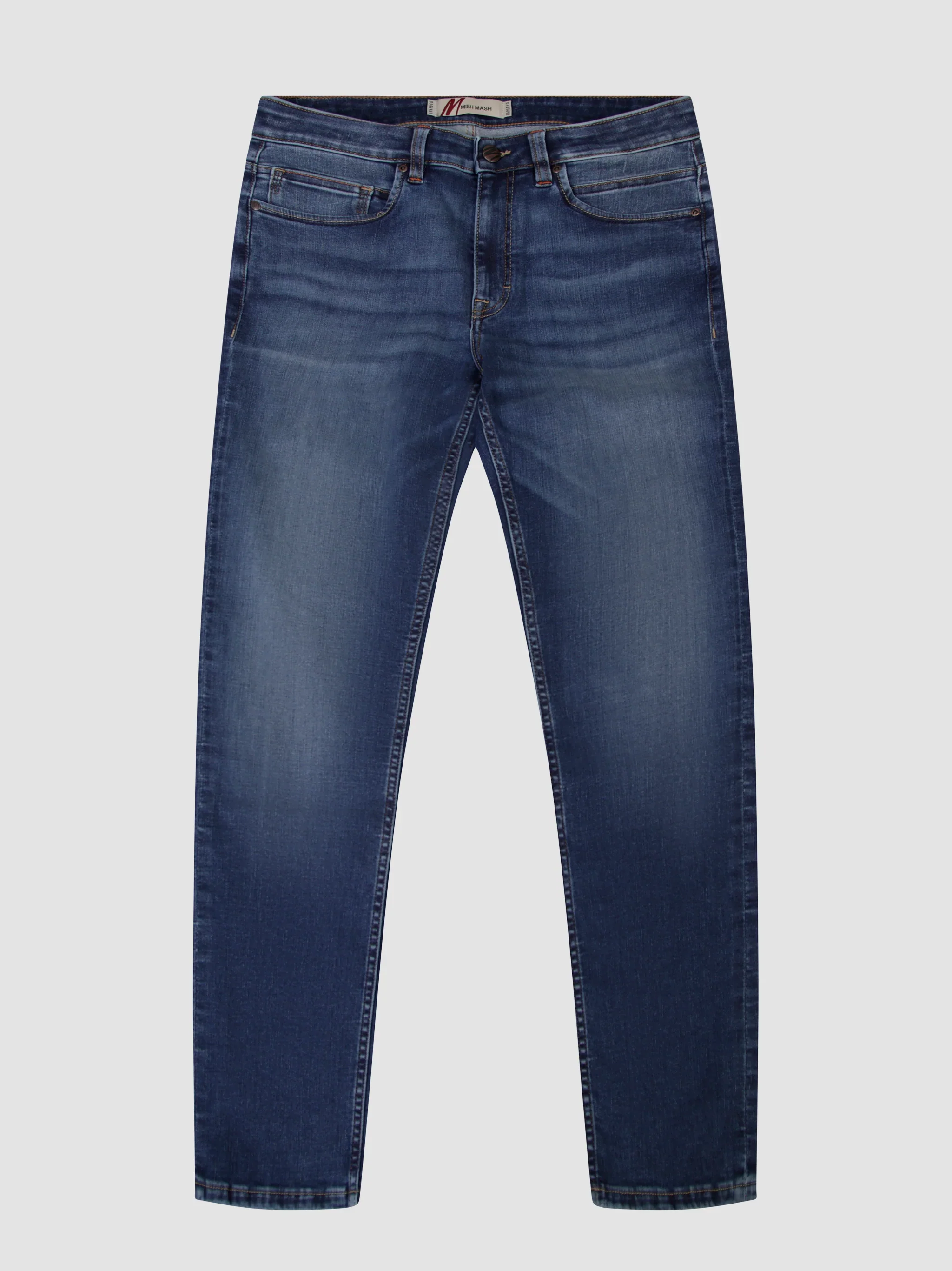 Mish Mash 1984 Tapered Fit High Stretch Ajanta Jeans - Blue Denim - Image 3