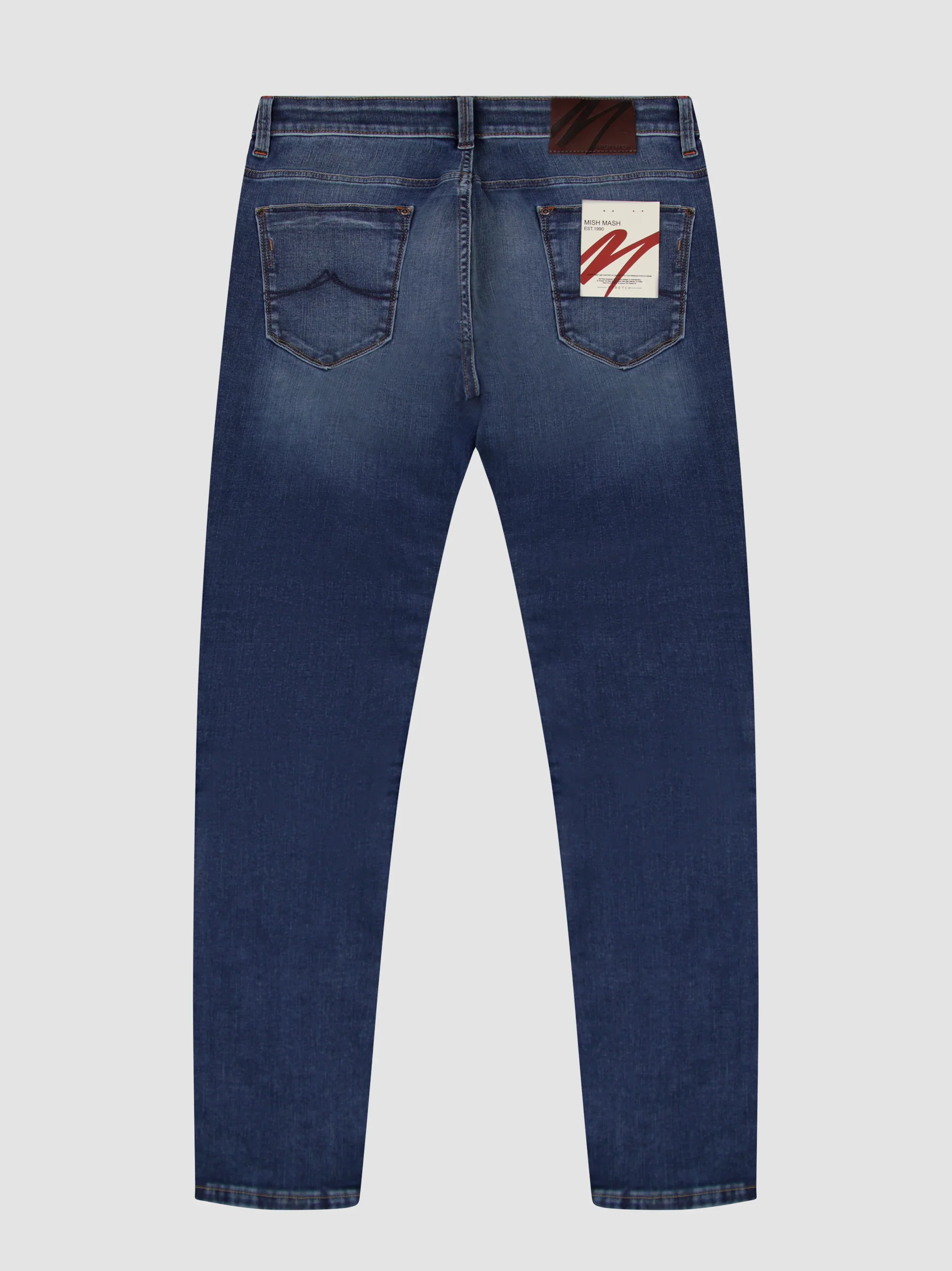 Mish Mash 1984 Tapered Fit High Stretch Ajanta Jeans - Blue Denim - Image 4