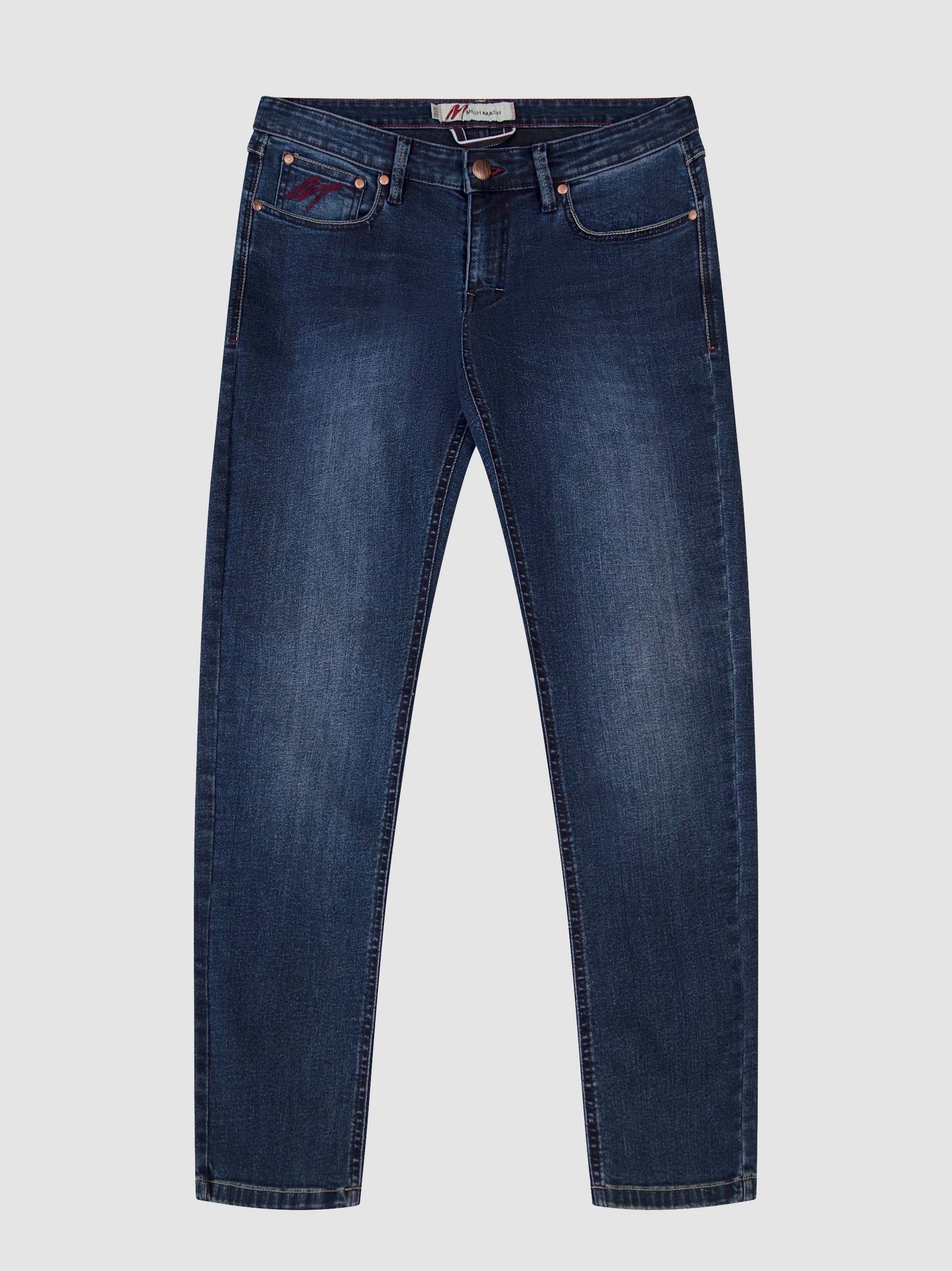 Mish Mash 1984 Outlander Tapered Fit Jeans - Blue/Black - Image 3