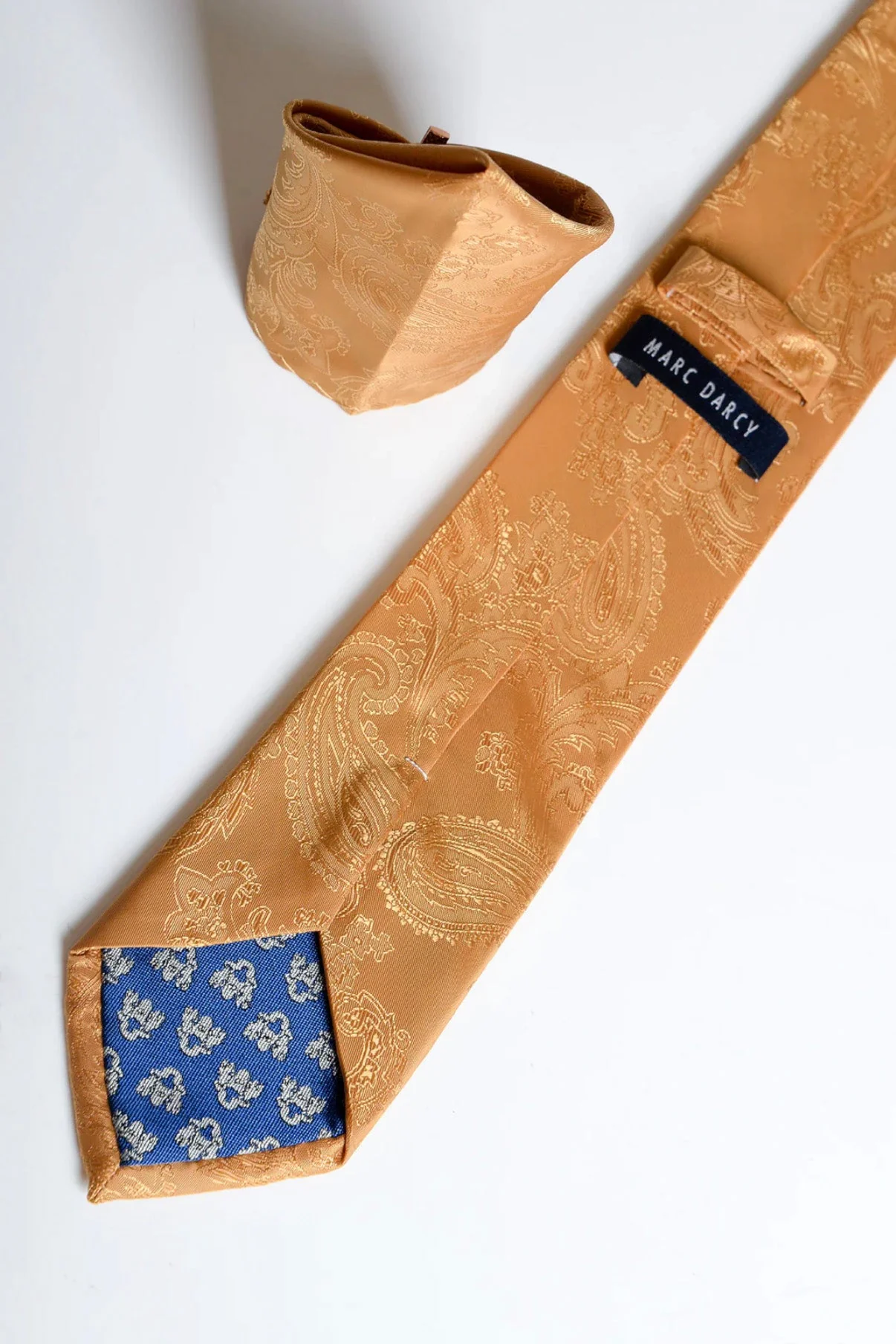 Marc Darcy Paisley Tie Set Gold - Image 2