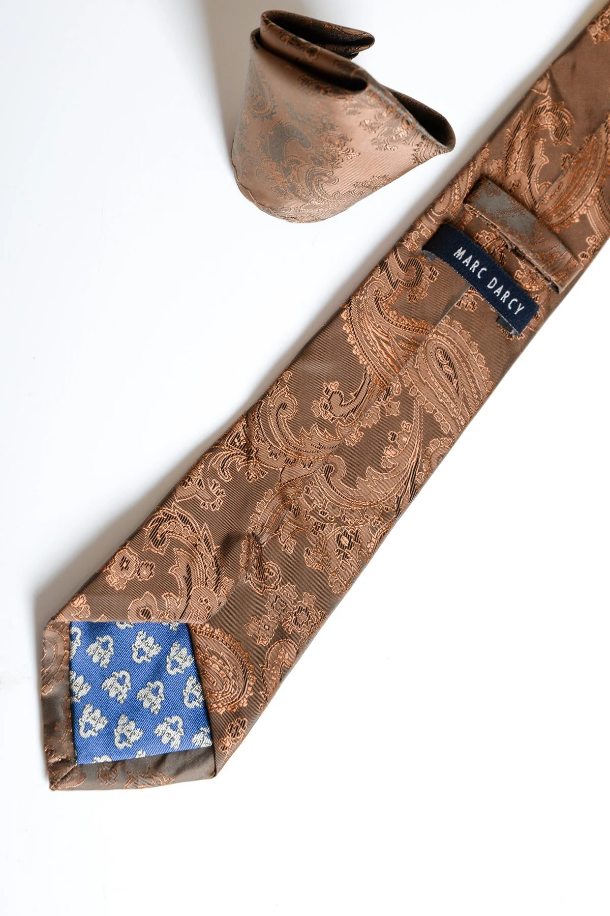Marc Darcy Paisley Tie Set Orange - Image 2