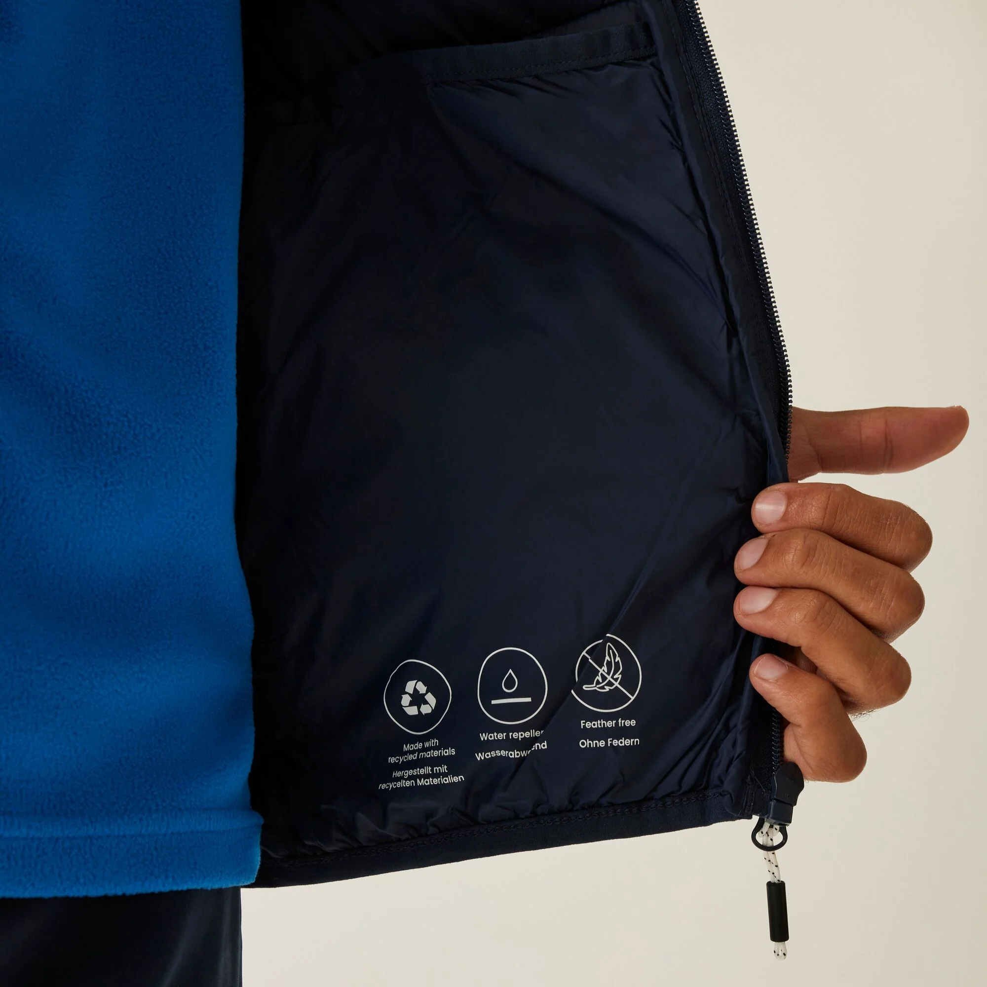 Regatta Hooded Marizion Padded Jacket - Navy Blue - Image 3