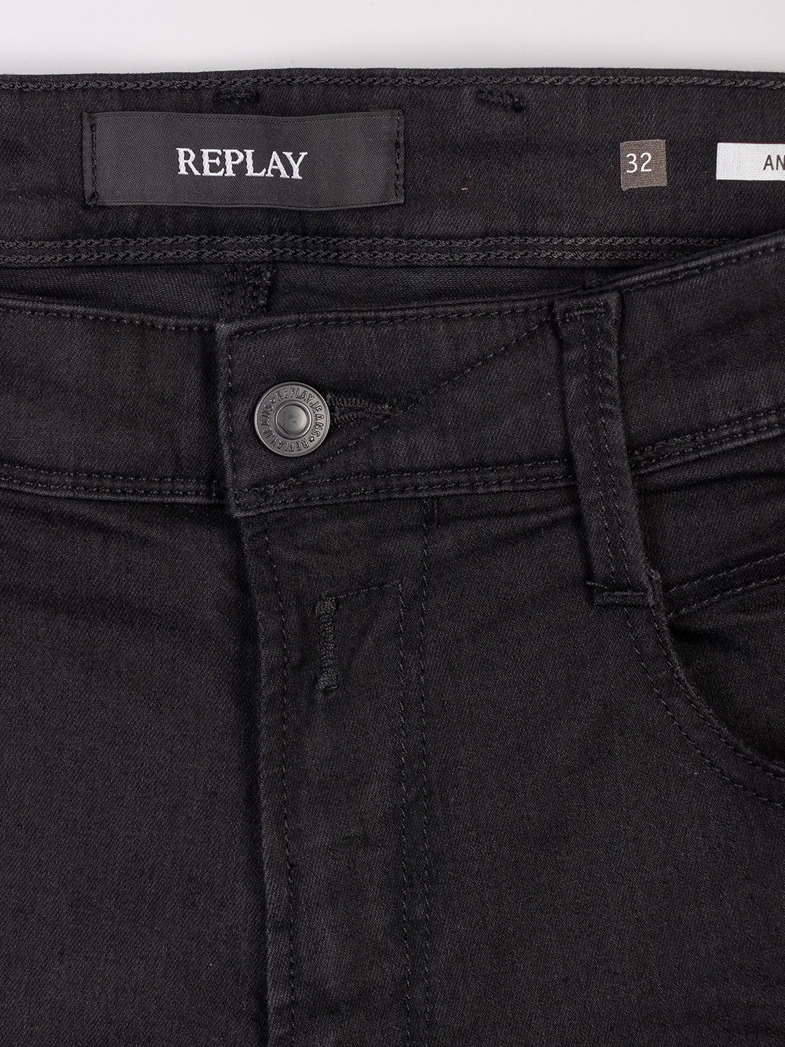 Replay M914Y Anbass 85B Jeans Jet Black - Image 5