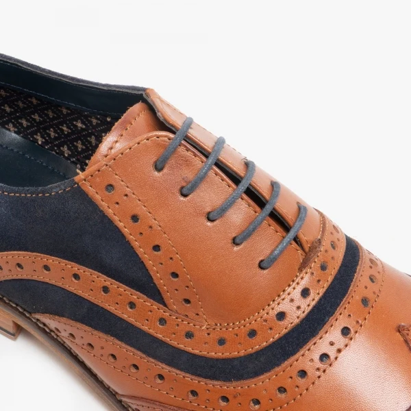 Roamers M001Bt Shoe Tan Navy - Image 3