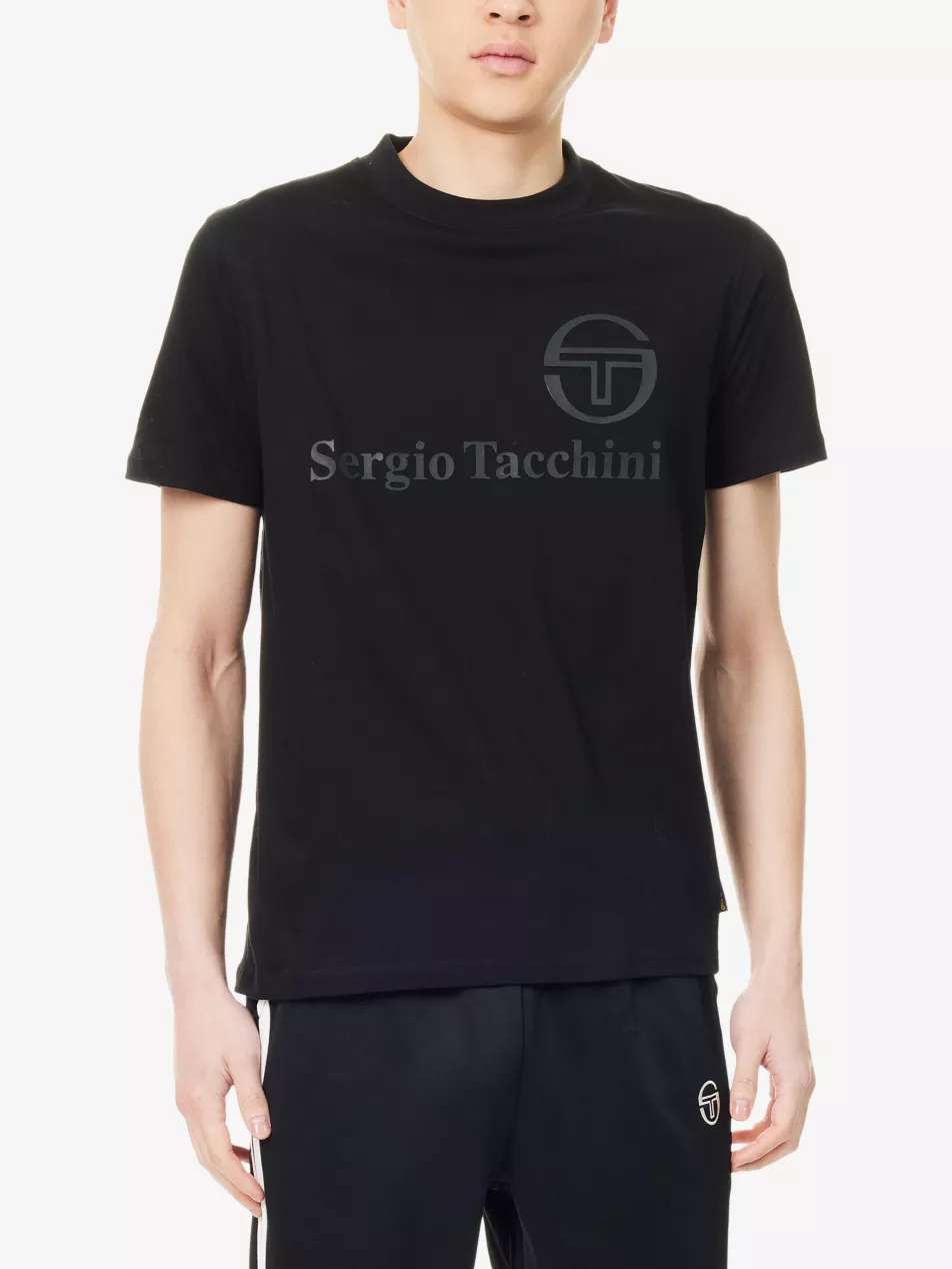 Sergio Tacchini STM12224 Lazio T-Shirt - Black - Image 3