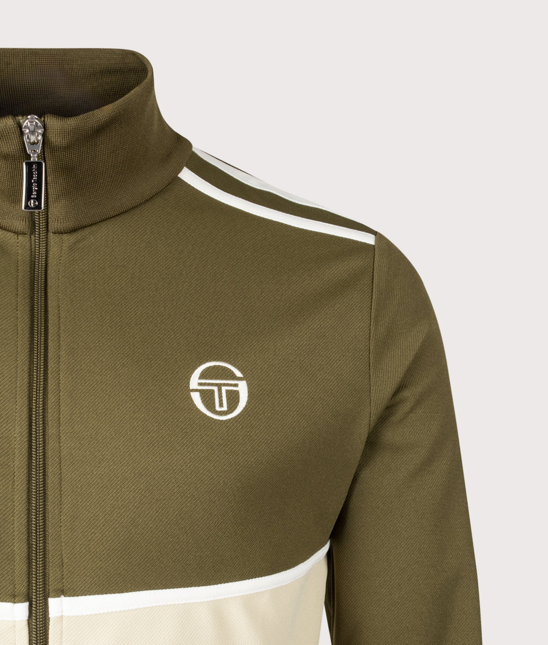 Sergio Tacchini STM12238 Locchi Track Top - Dark Olive/Mojave Desert/Gardenia - Image 3