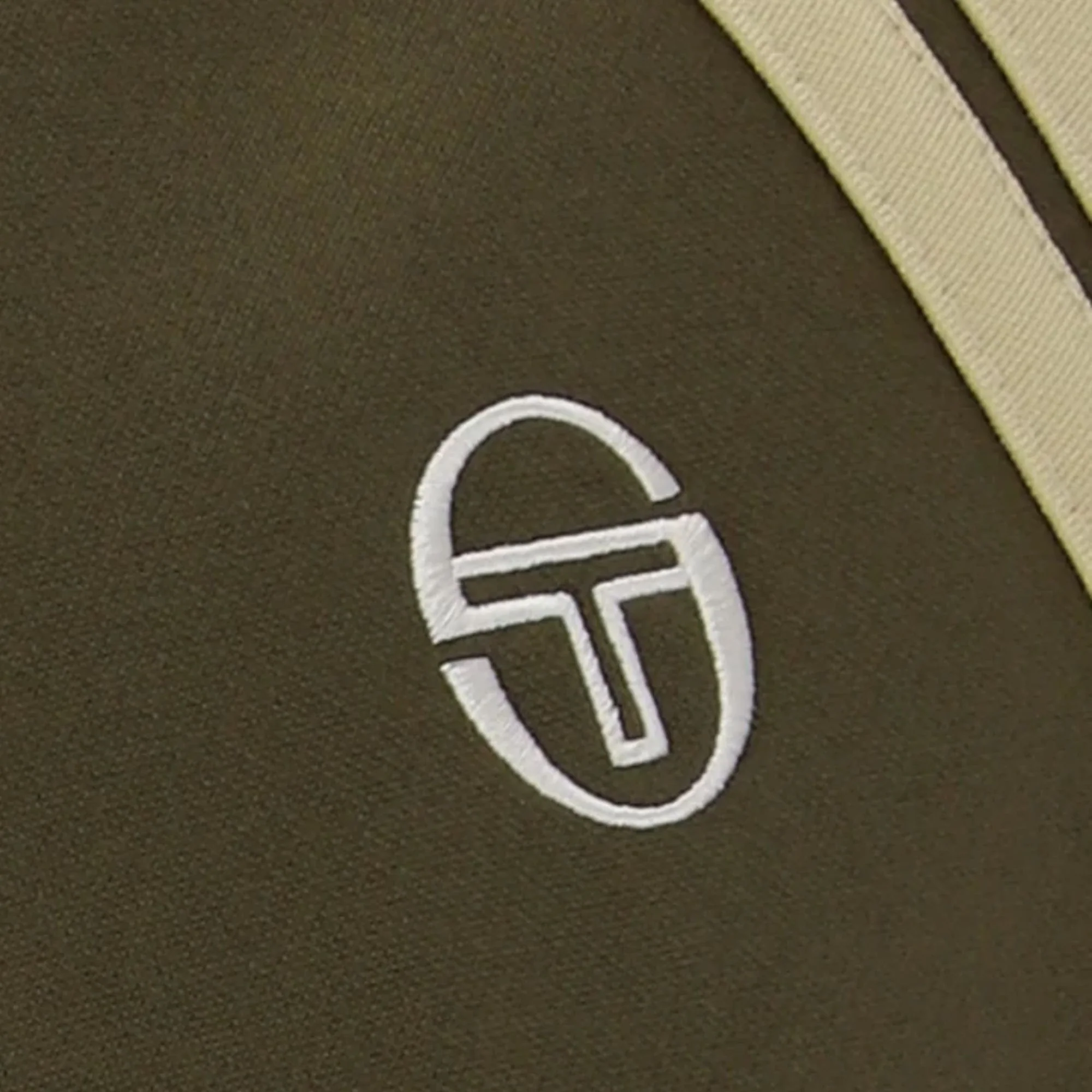 Sergio Tacchini STM12241 Ghibli Davis Track Top - Dark Olive/Mojave Desert/Gardenia - Image 4