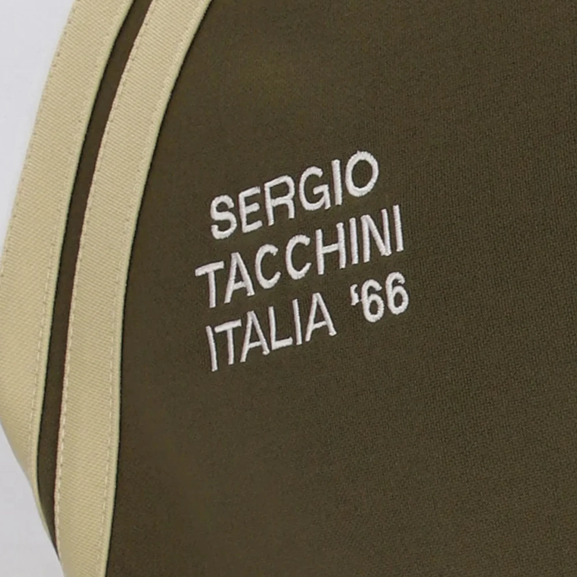 Sergio Tacchini STM12241 Ghibli Davis Track Top - Dark Olive/Mojave Desert/Gardenia - Image 5