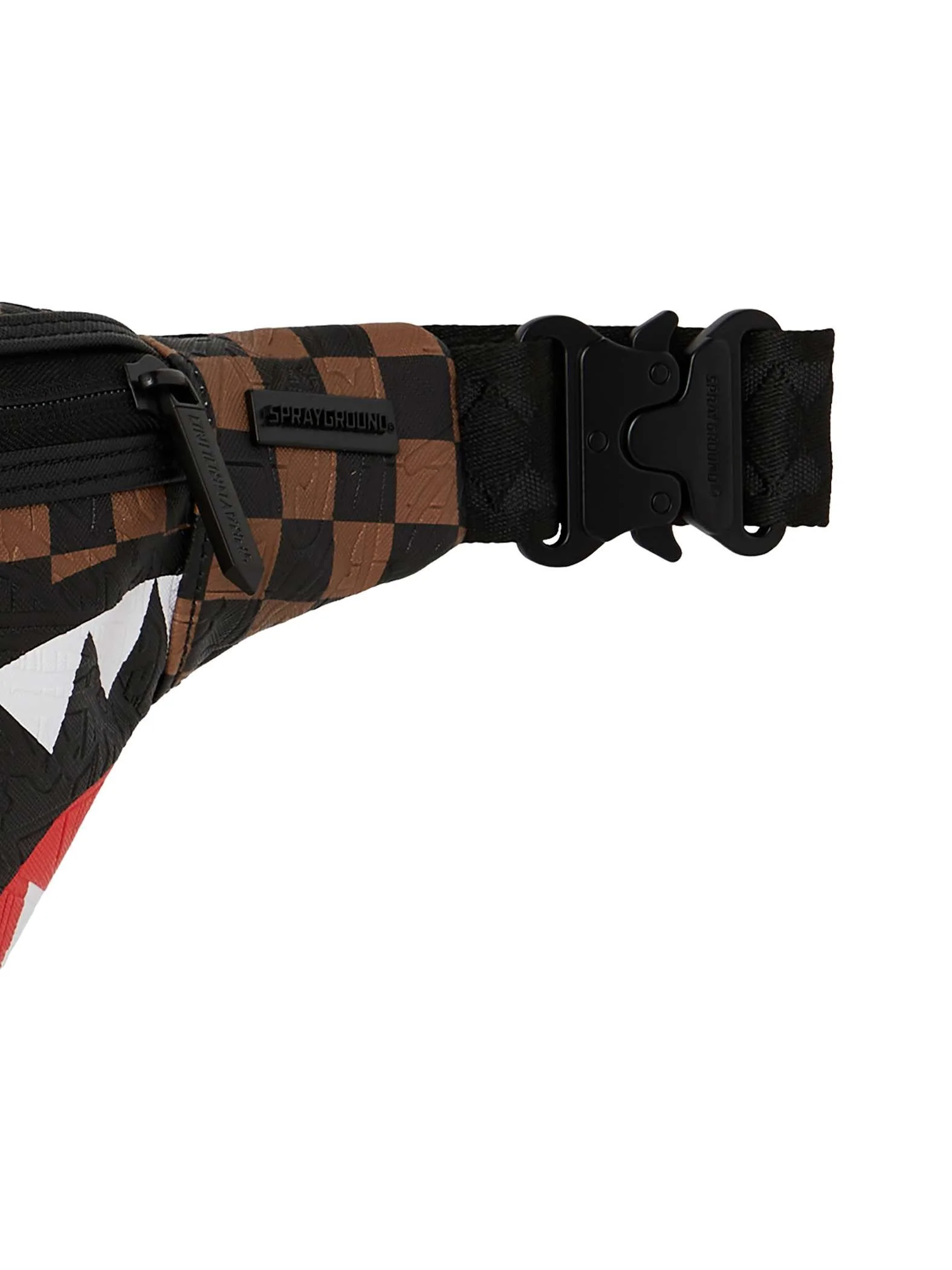 Sprayground 910B8240 Check 2 Emboss Savvy Crossbody Bag - Brown - Image 3