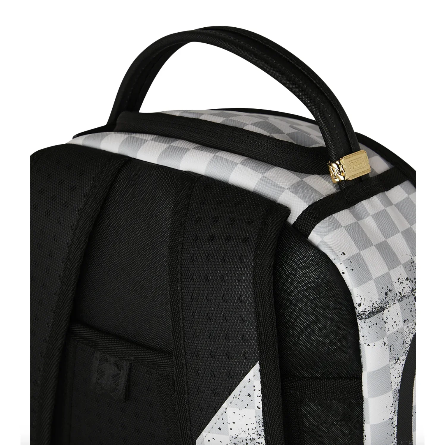 Sprayground B8256 Red Stencil Shark Back Pack - White - Image 3