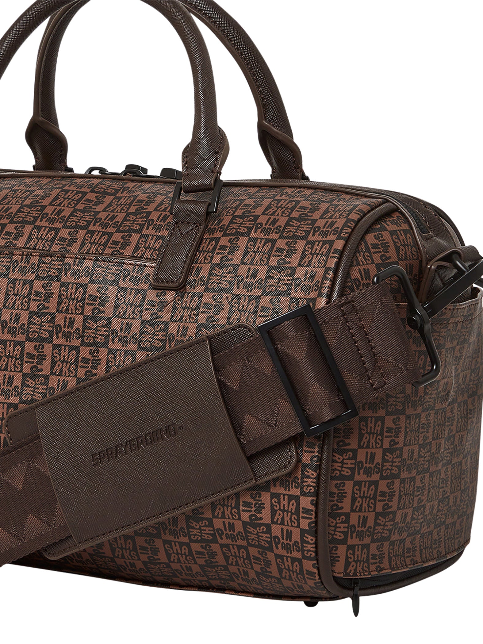 Sprayground 910D6520 Sharks In Paris Mini Duffle Bag - Brown - Image 4