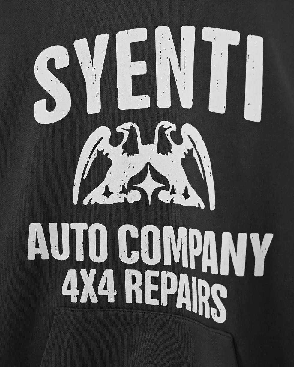 Syenti Auto Company Hoodie - Dark Grey - Image 3