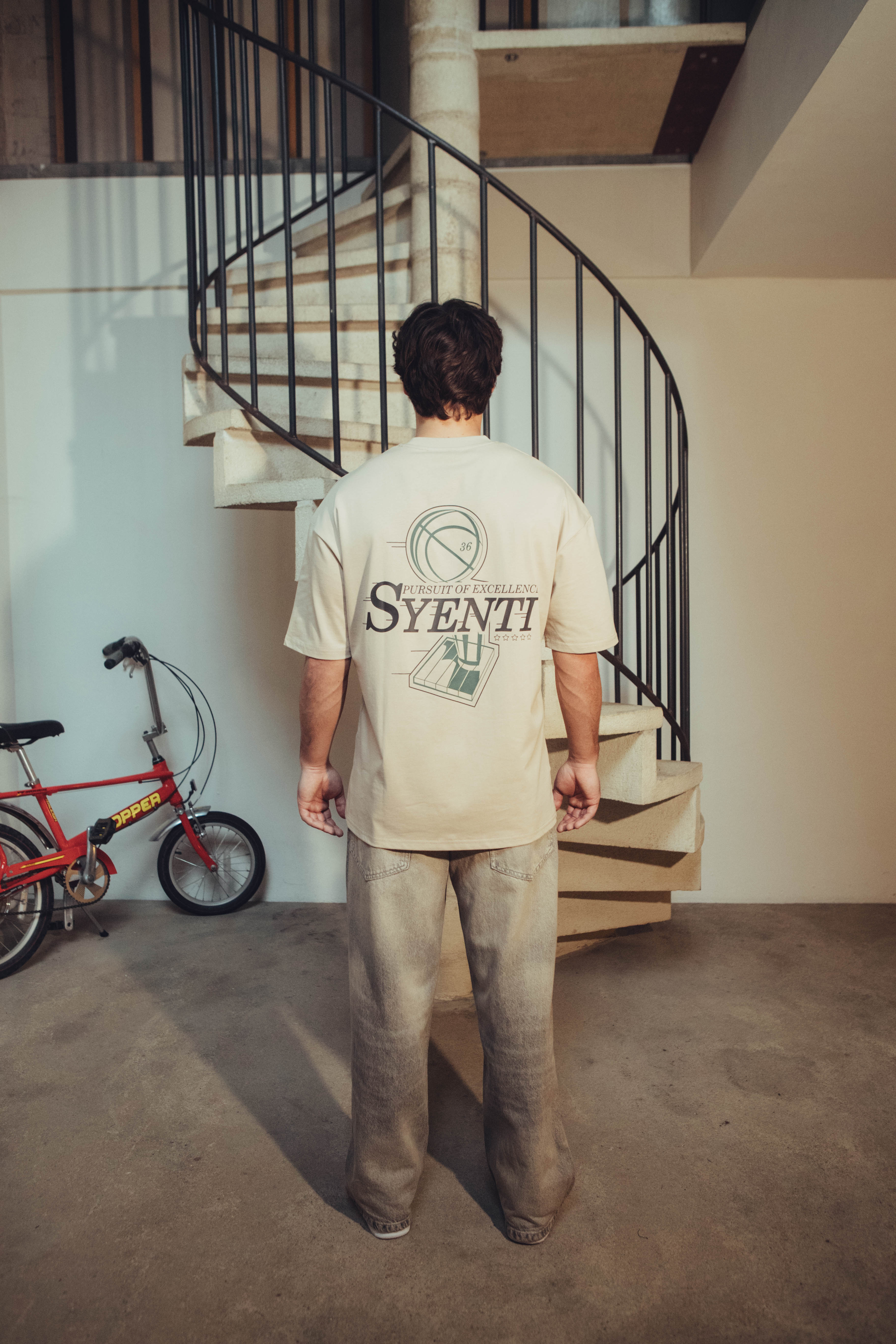 Syenti Championship Logo T-Shirt - Taupe - Image 3