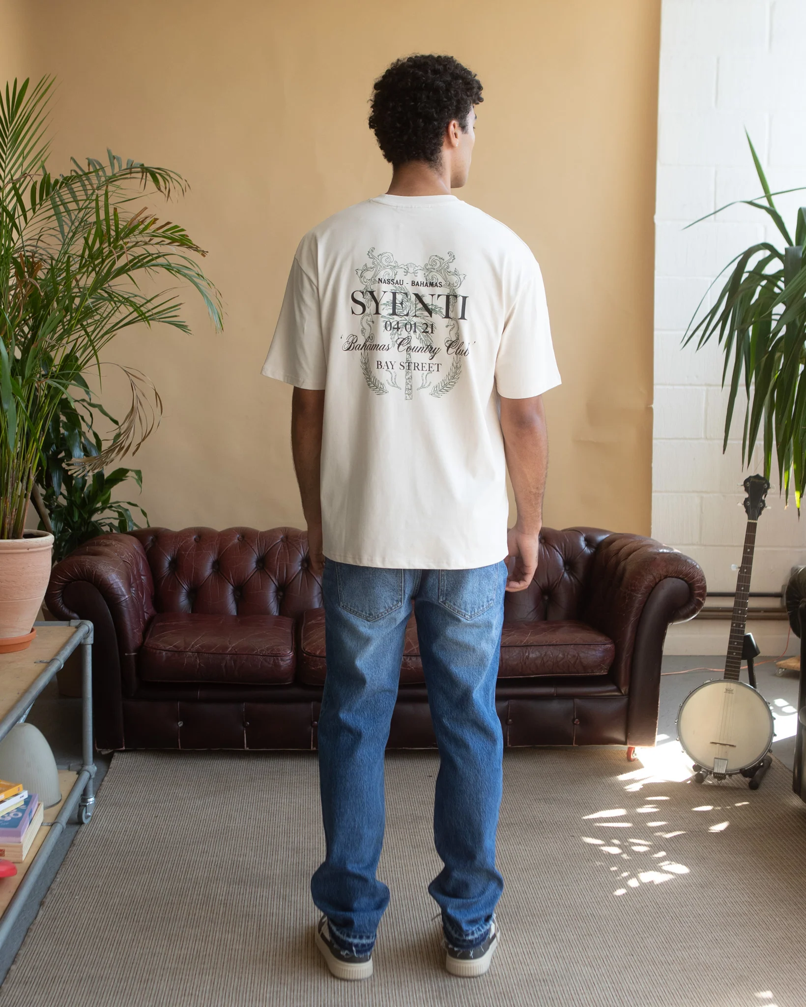 Syenti Country Club T-Shirt - Light Stone - Image 4