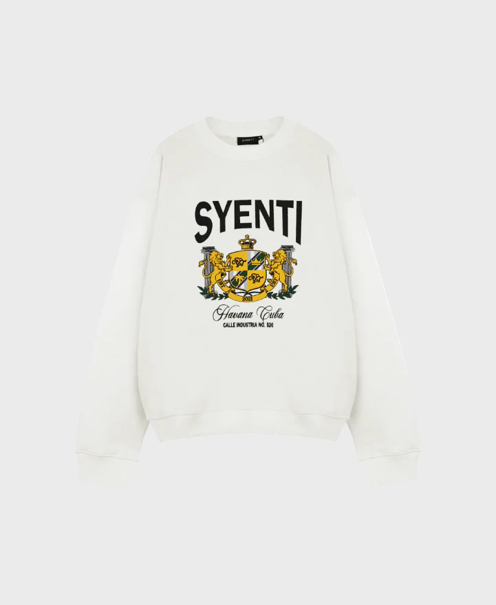 Syenti Crest Crewneck Sweatshirt - Off White