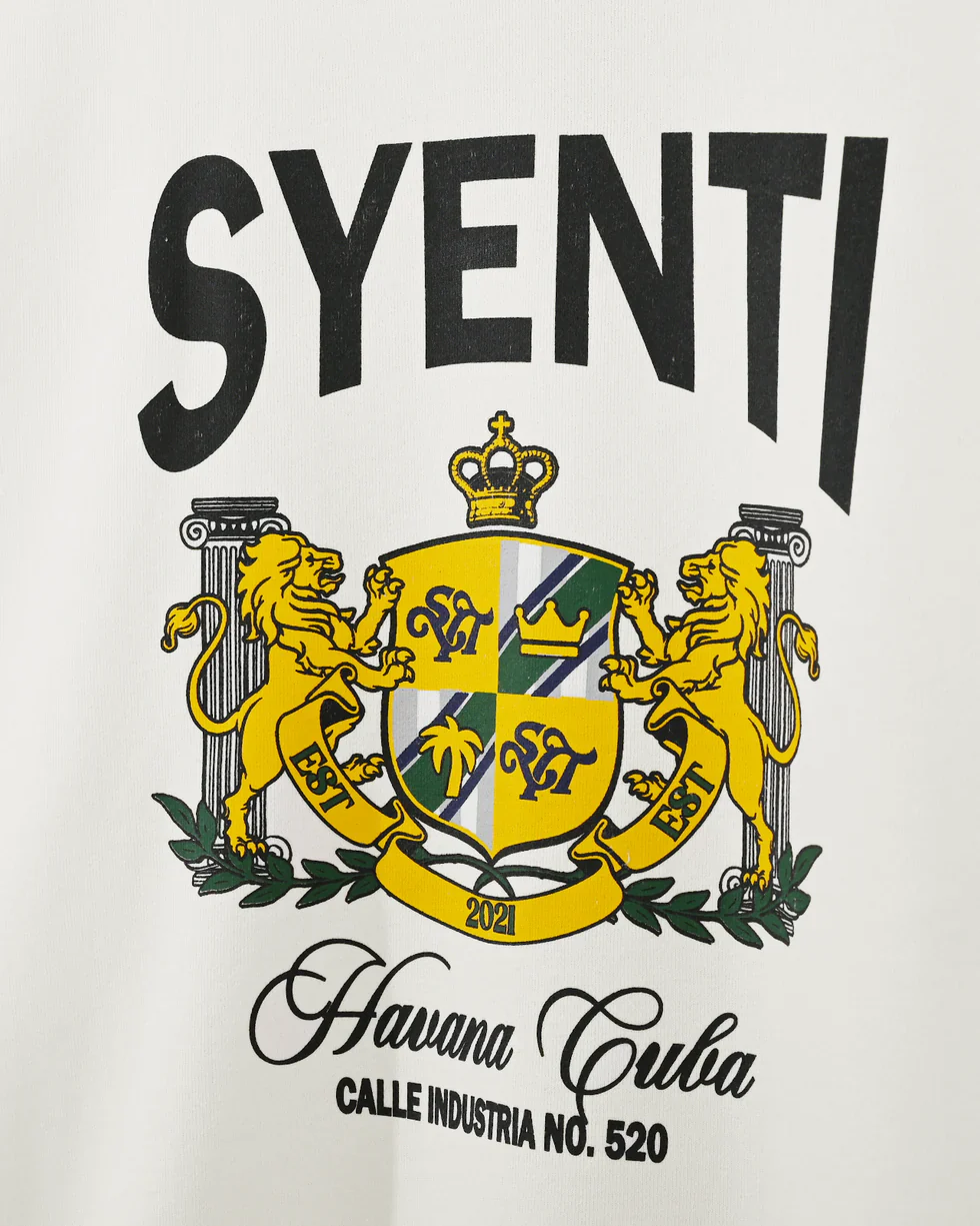 Syenti Crest Crewneck Sweatshirt - Off White - Image 3