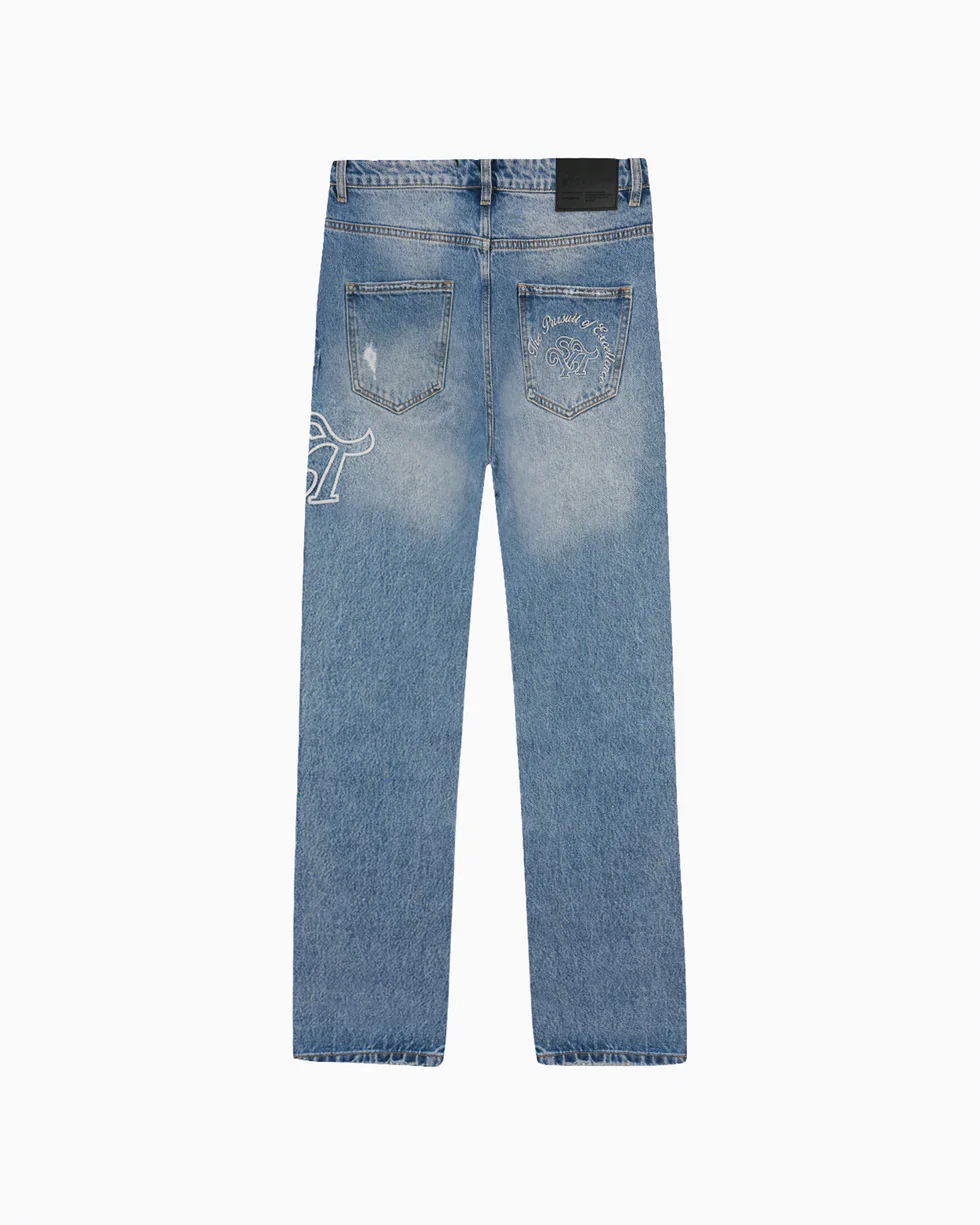 Syenti Emblem Jeans - Light Blue - Image 2