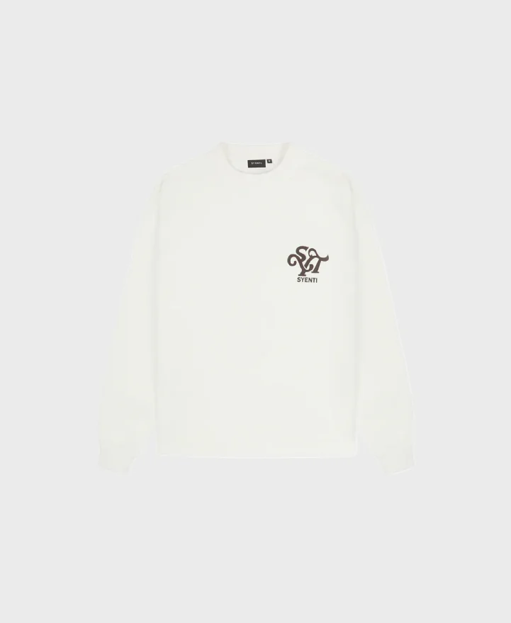 Syenti Emblem Long Sleeve T-Shirt - White