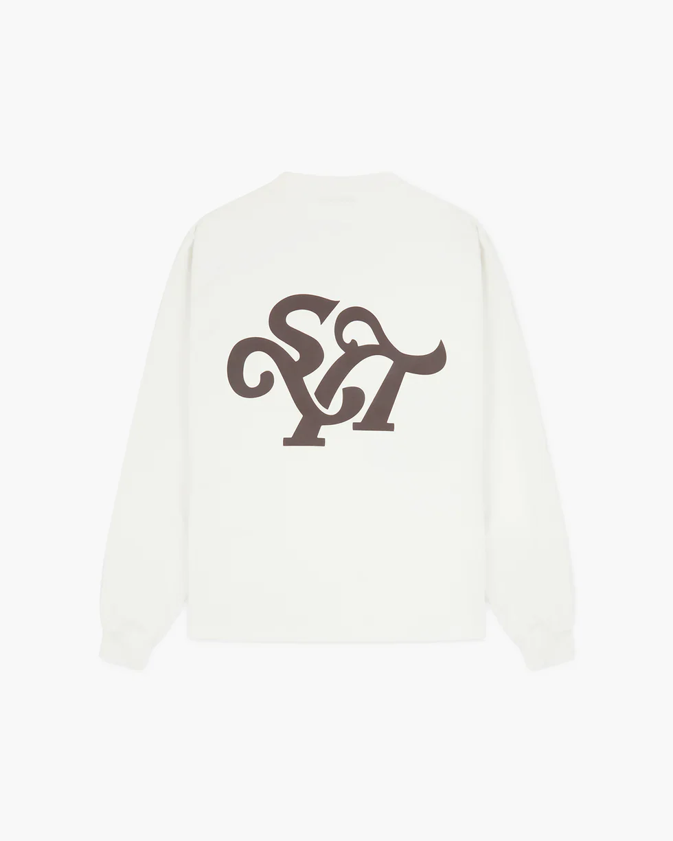 Syenti Emblem Long Sleeve T-Shirt - White - Image 3
