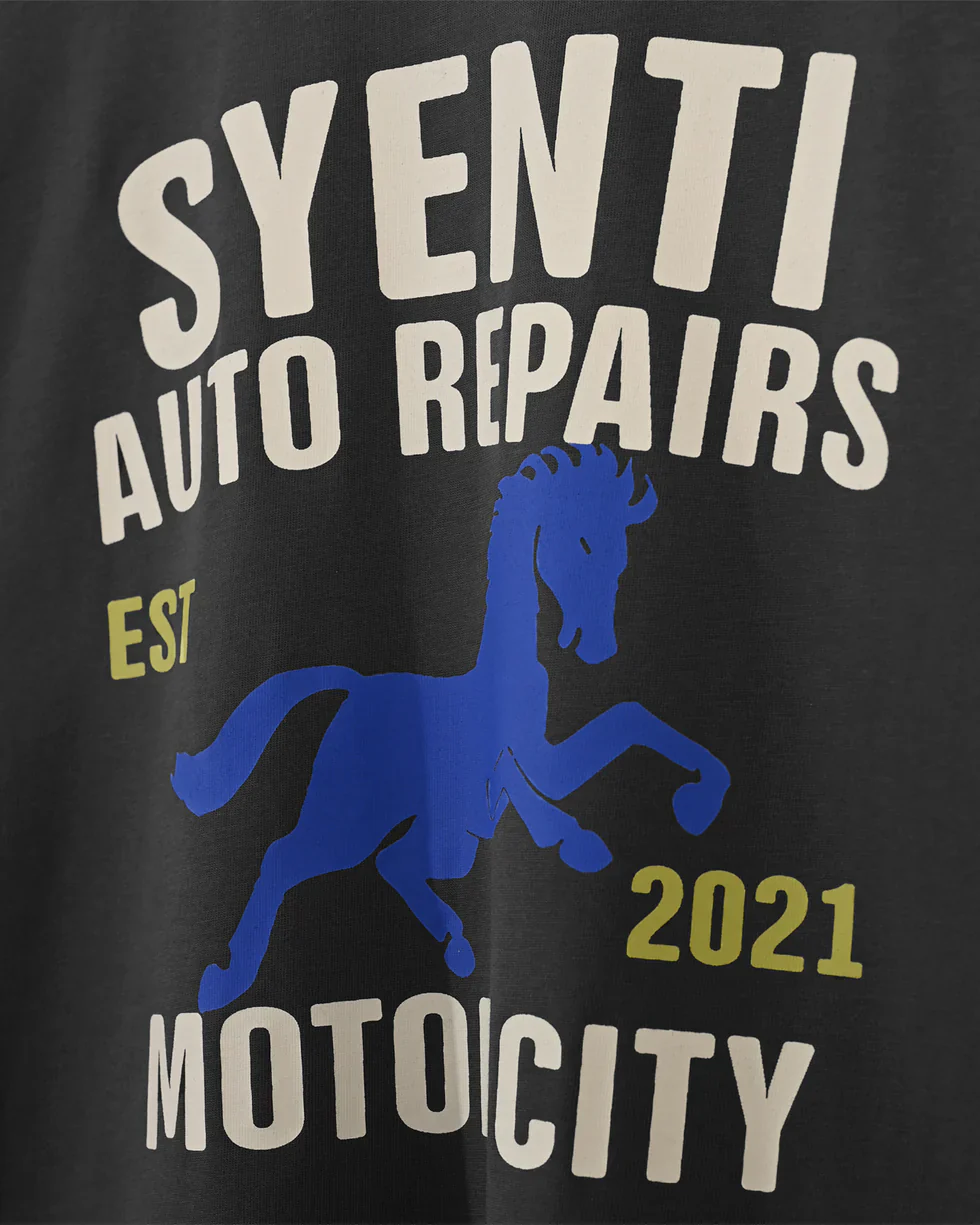 Syenti Motor City Long Sleeve T-Shirt - Dark Grey - Image 3