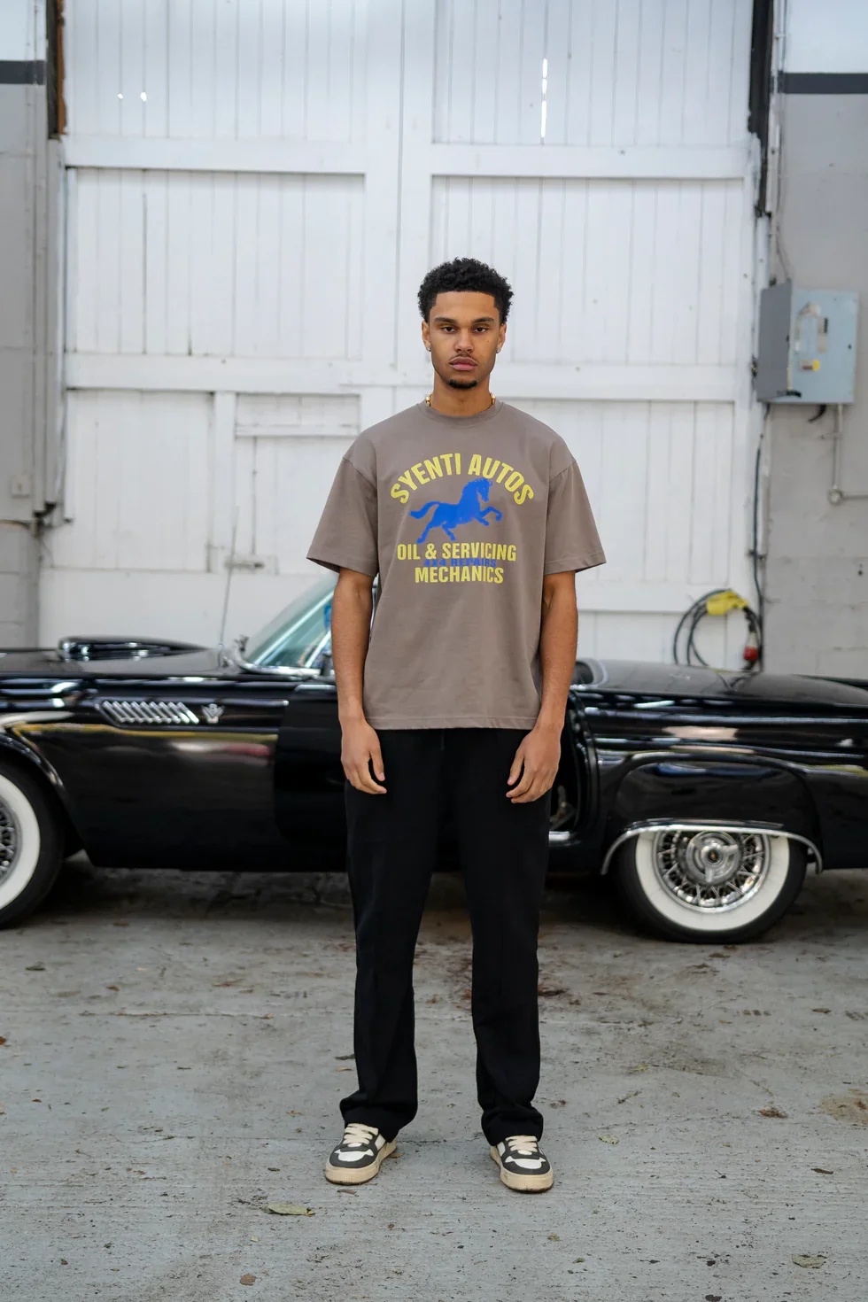Syenti Oil & Servicing T-Shirt - Light Brown - Image 3