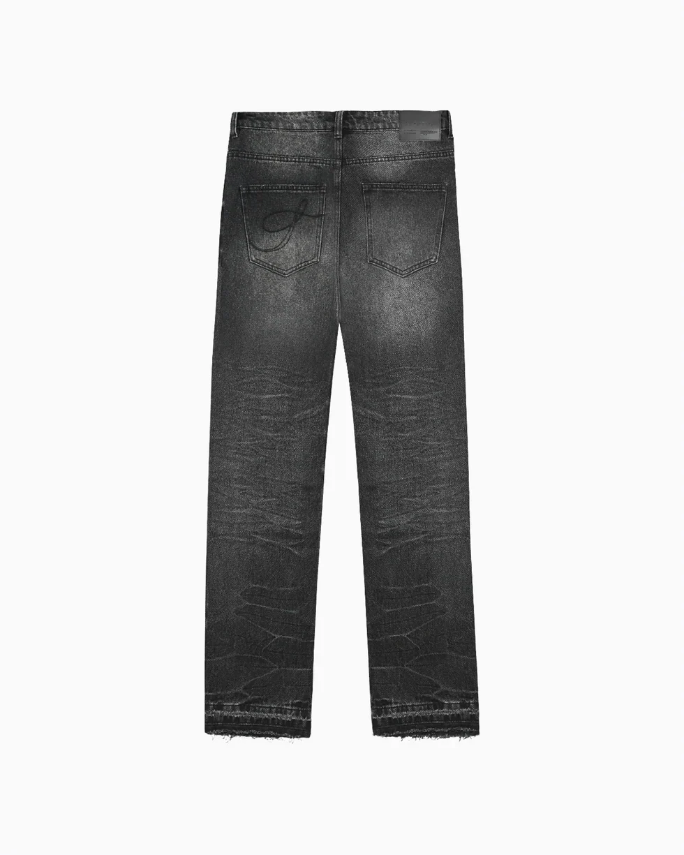 Syenti Released Hem Jeans - Black - Image 2