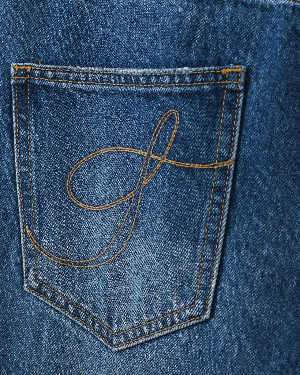 Syenti Released Hem Jeans - Mid Blue - Image 3