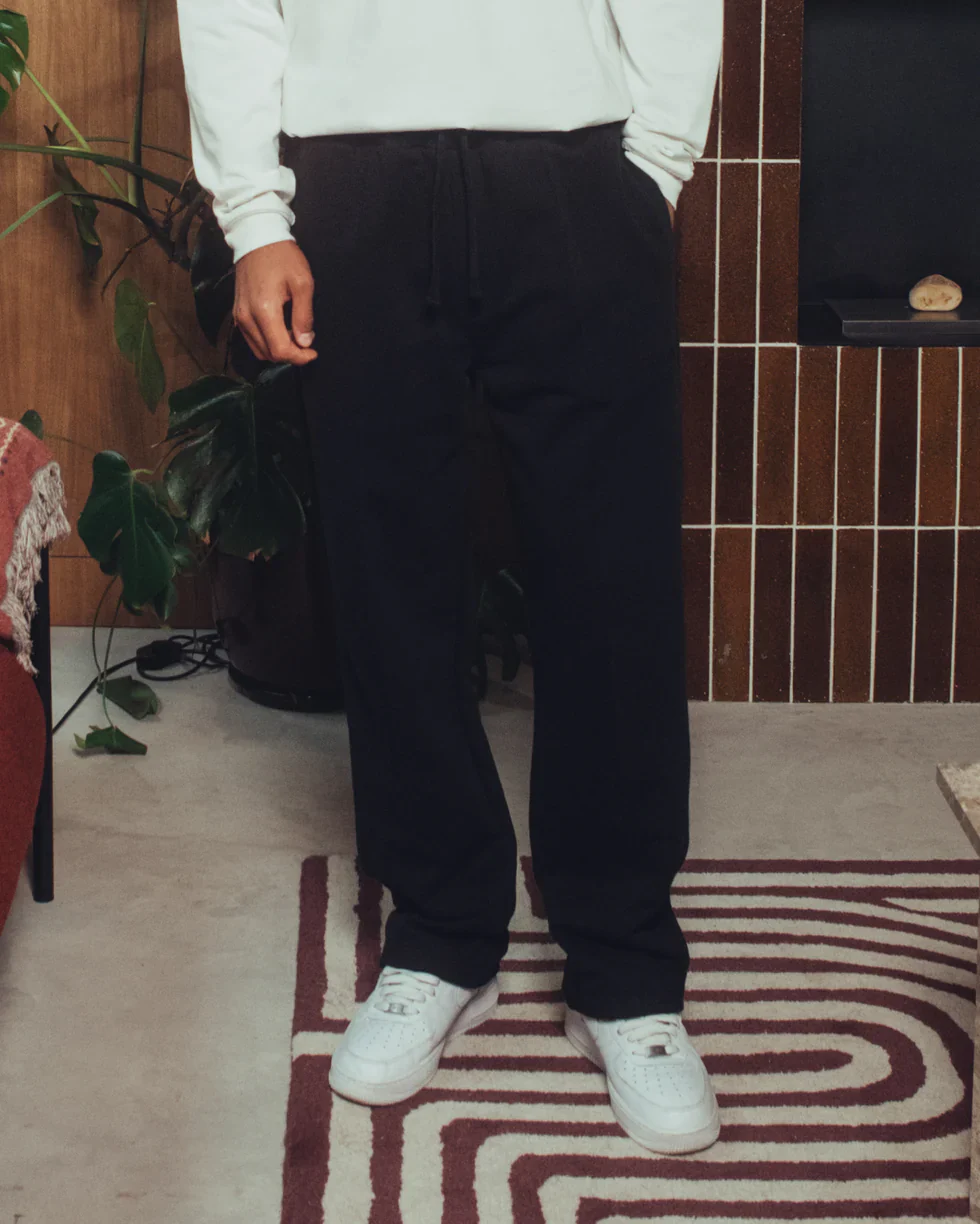 Syenti Straight Leg Sweatpants Black - Image 3