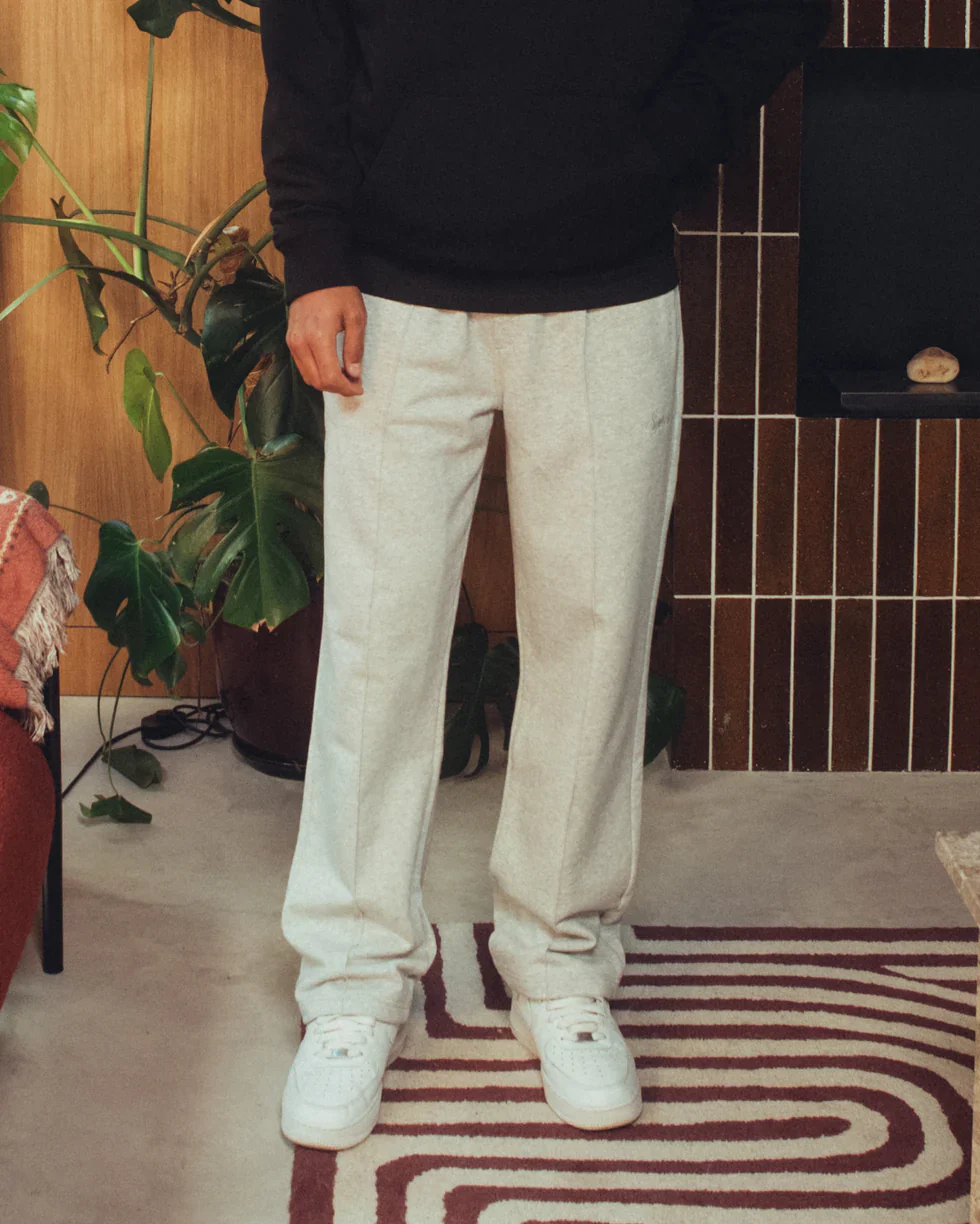Syenti Straight Leg Sweatpants Grey Marl - Image 3