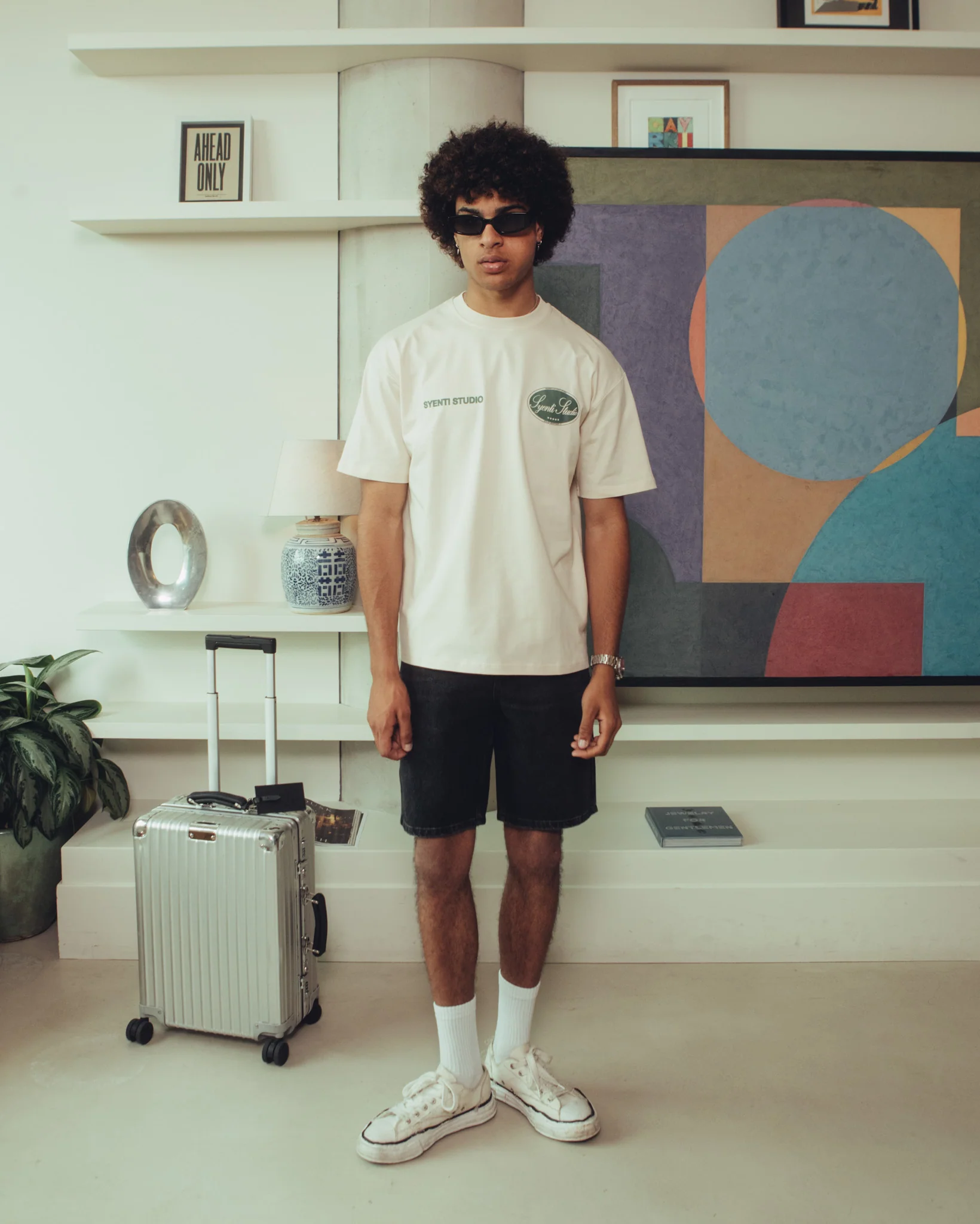 Syenti Studio T-Shirt - Light Stone - Image 2