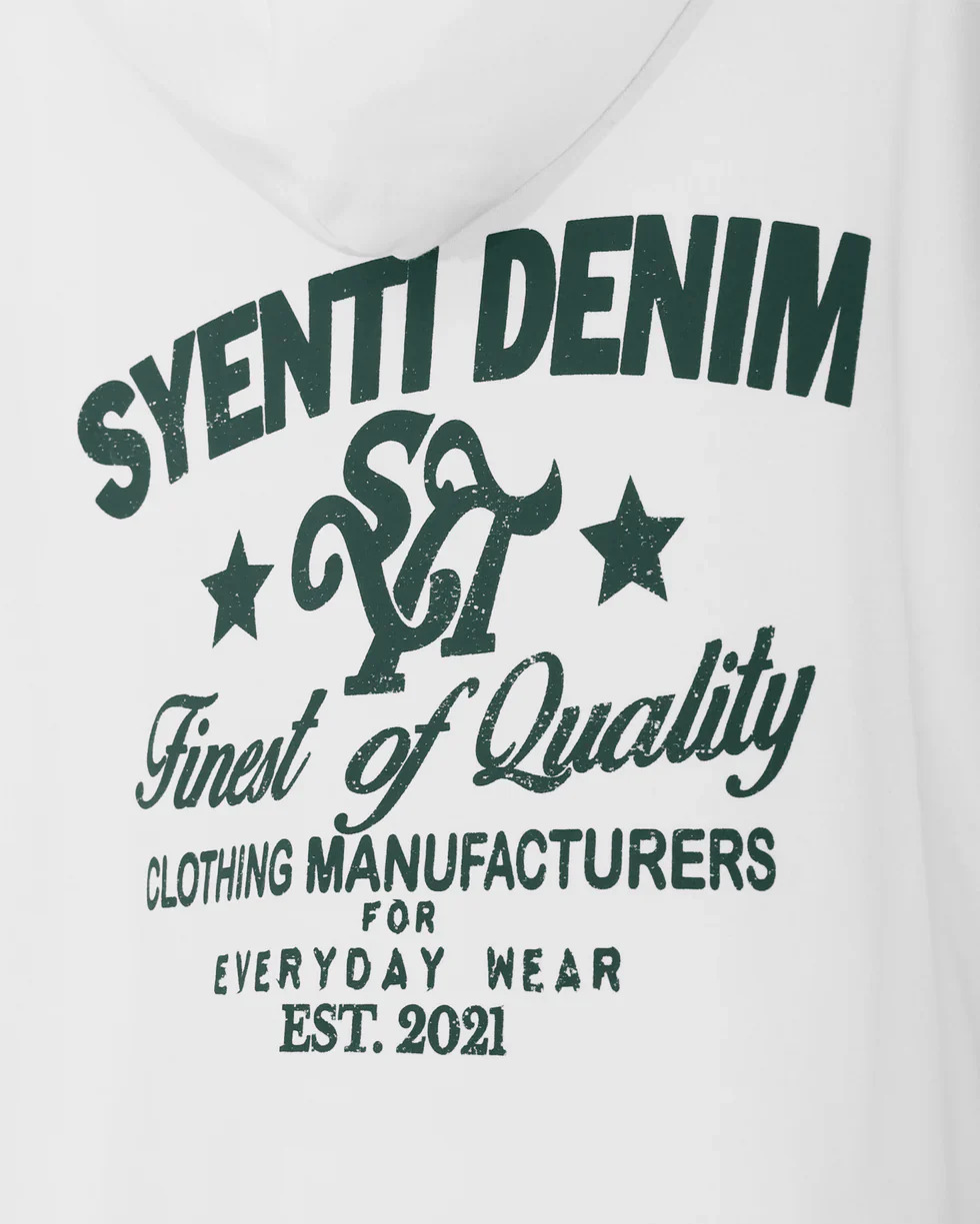 Syenti Syenti Denim Hoodie Off White - Image 3