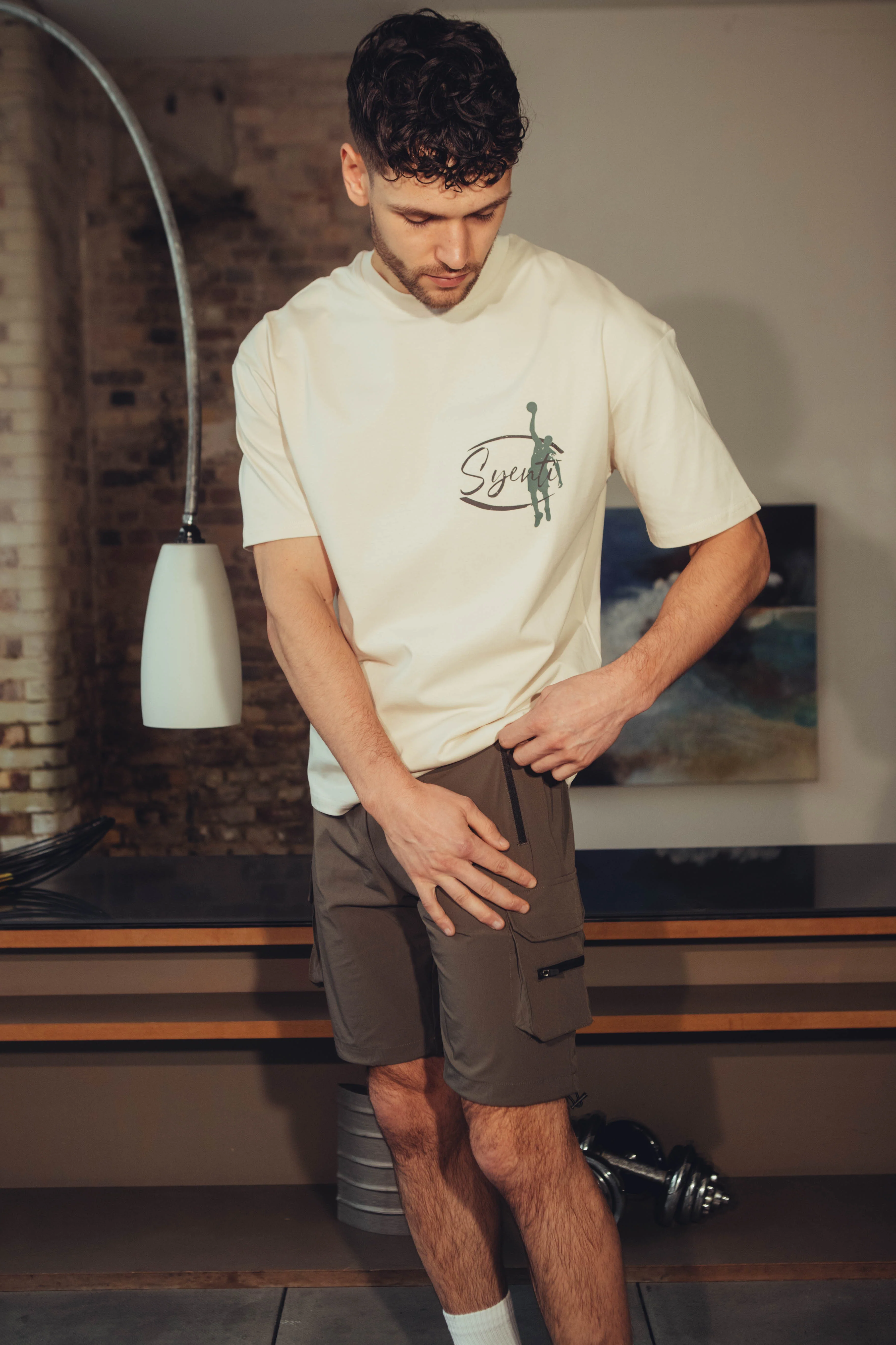 Syenti Technical Cargo Short - Olive Green - Image 4