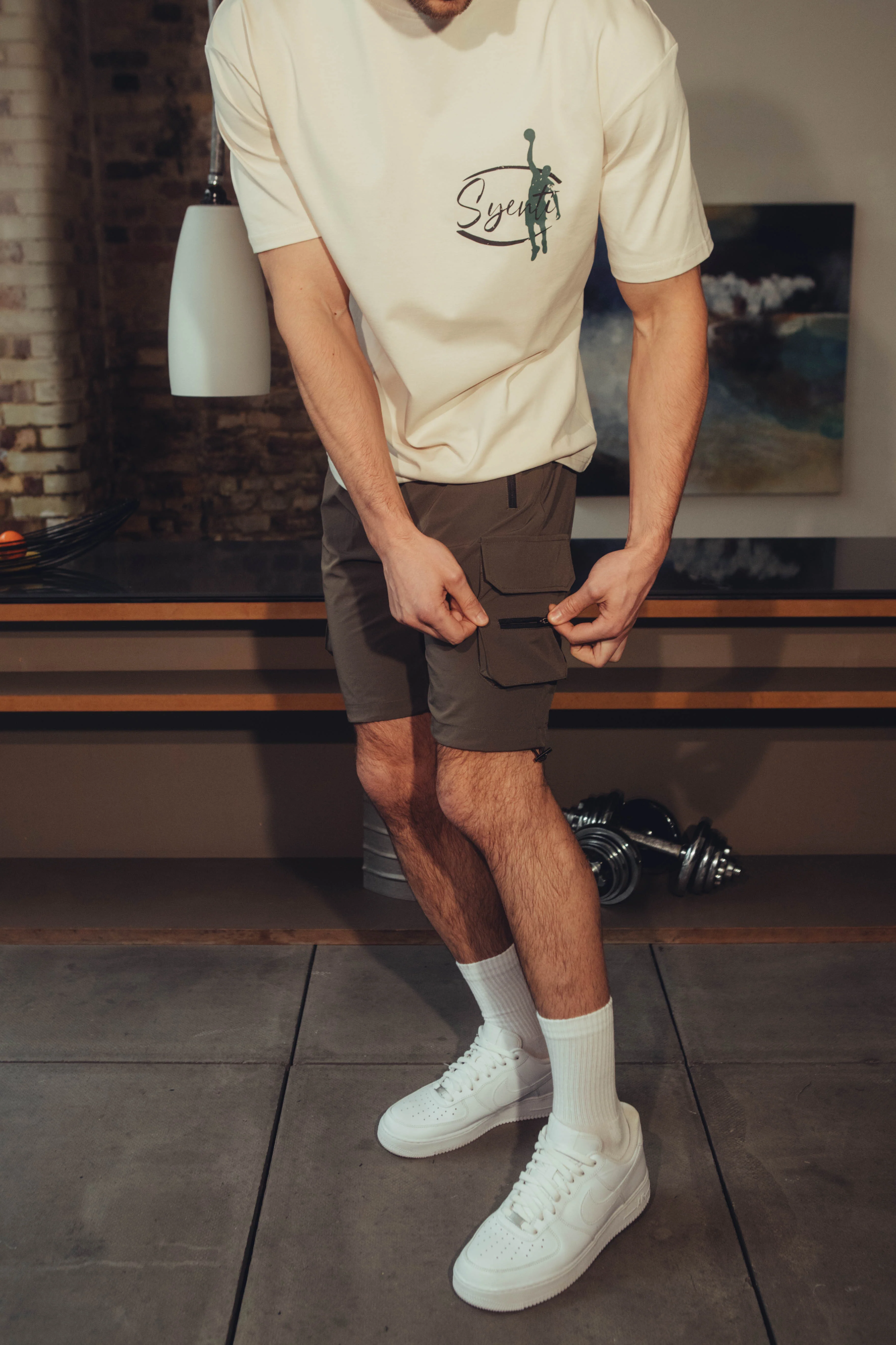 Syenti Technical Cargo Short - Olive Green - Image 5