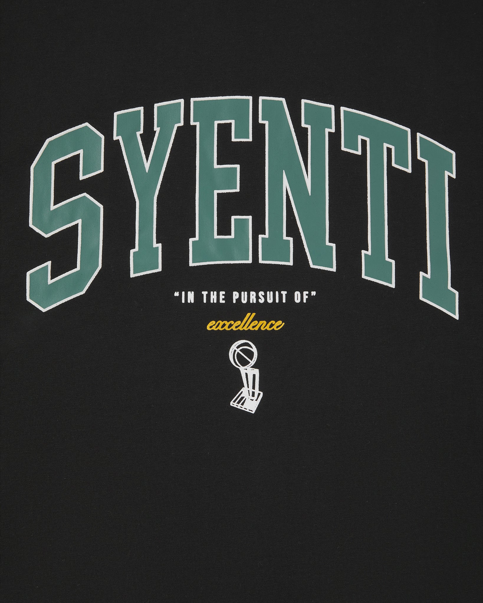 Syenti Varsity Logo T-Shirt - Black - Image 3