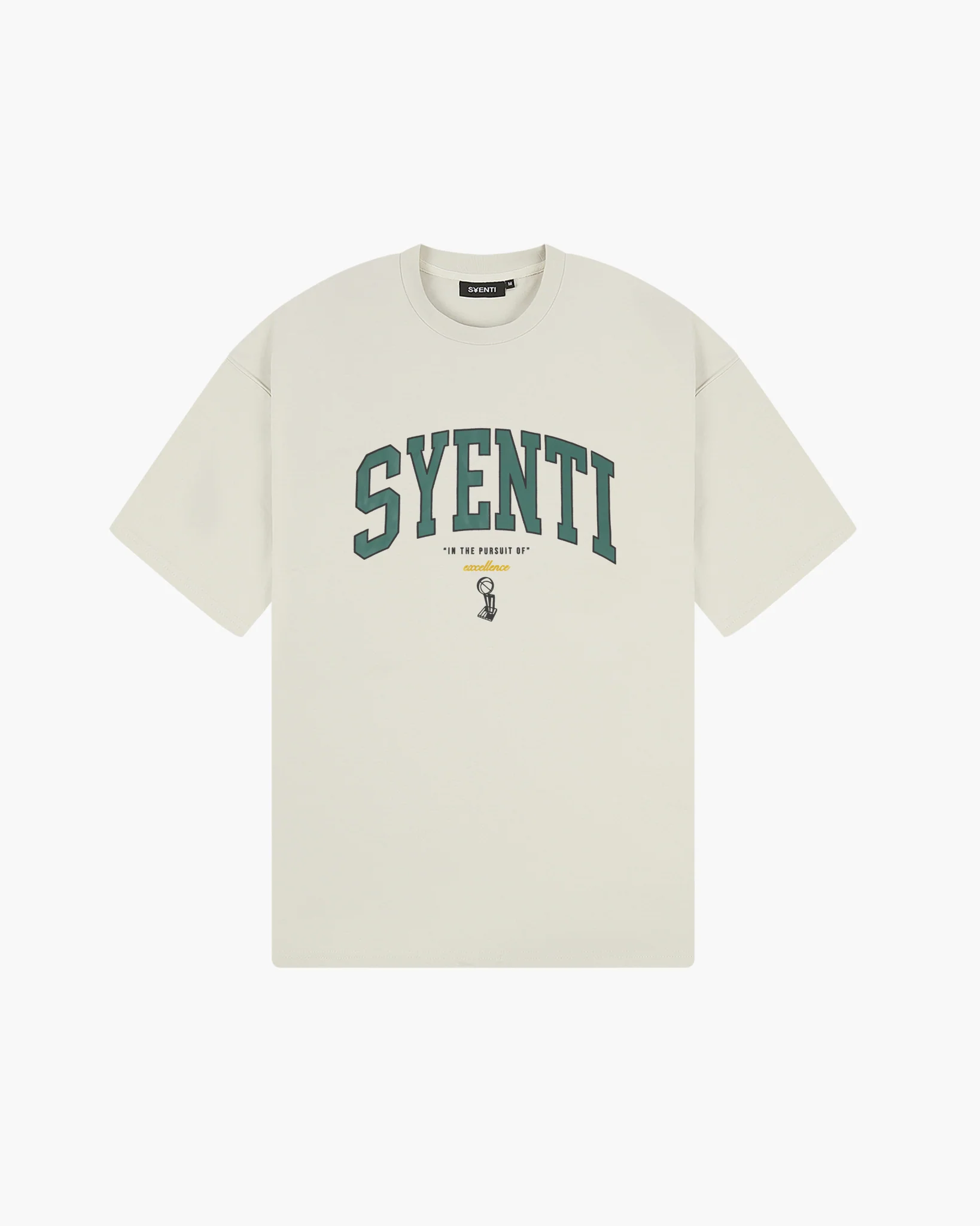 Syenti Varsity Logo T-Shirt - Light Stone